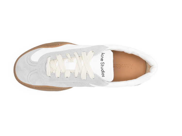 Acne Studios Panelled-design Leather Sneakers Vue de Haut
