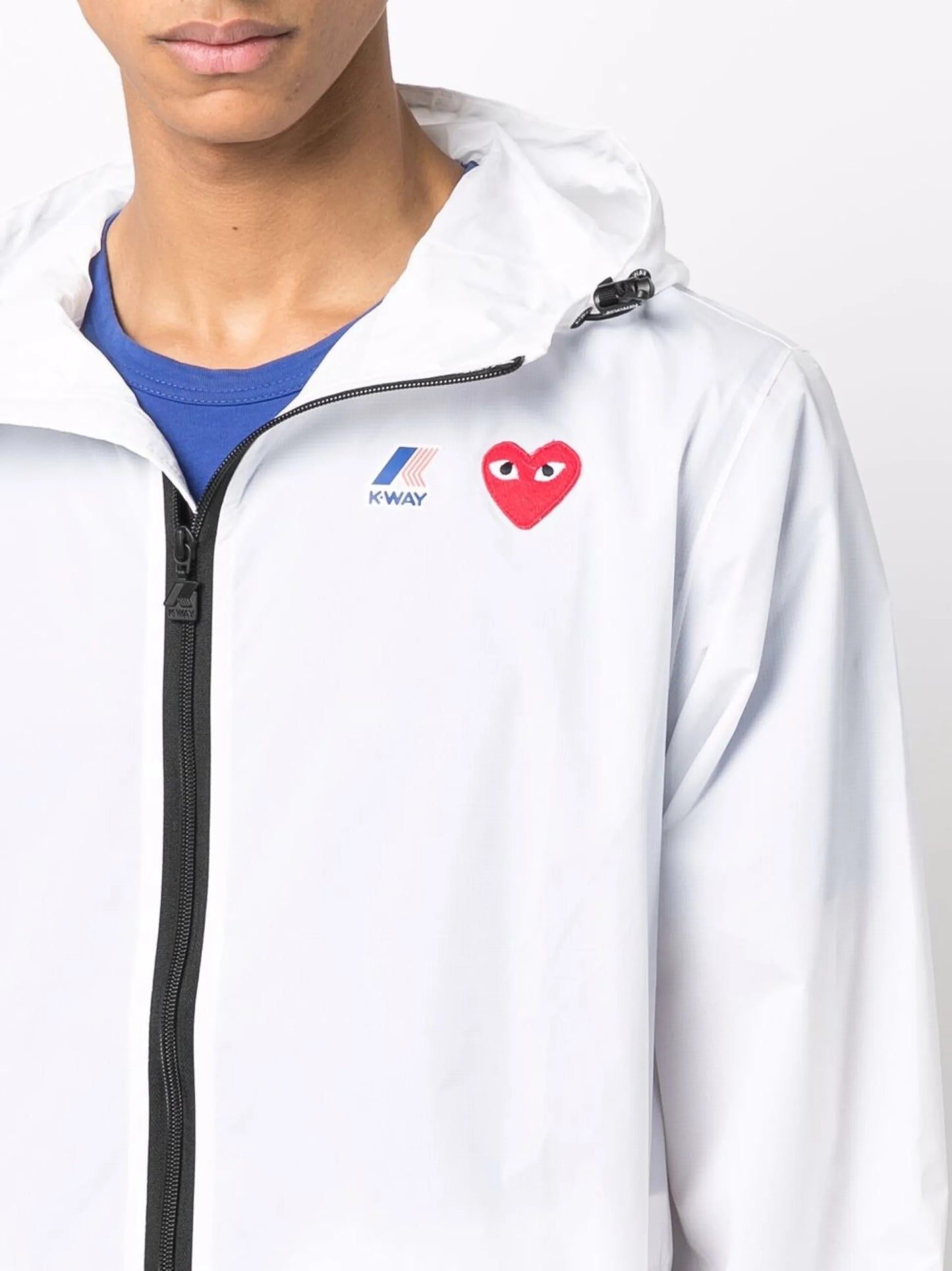 Comme Des Garçons Play X K-Way Zipped Hooded Jacket - vue 6 - Comme Des Garçons Play