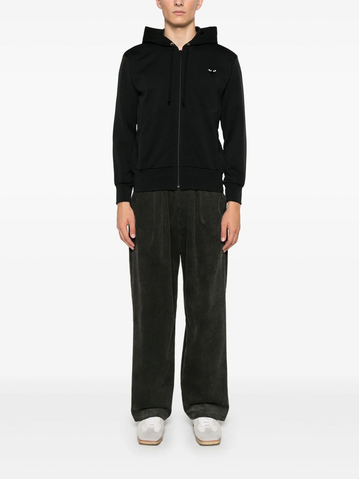 Comme Des Garçons Play Heart-patch Zip-up Hoodie AXT254051 Vue 2