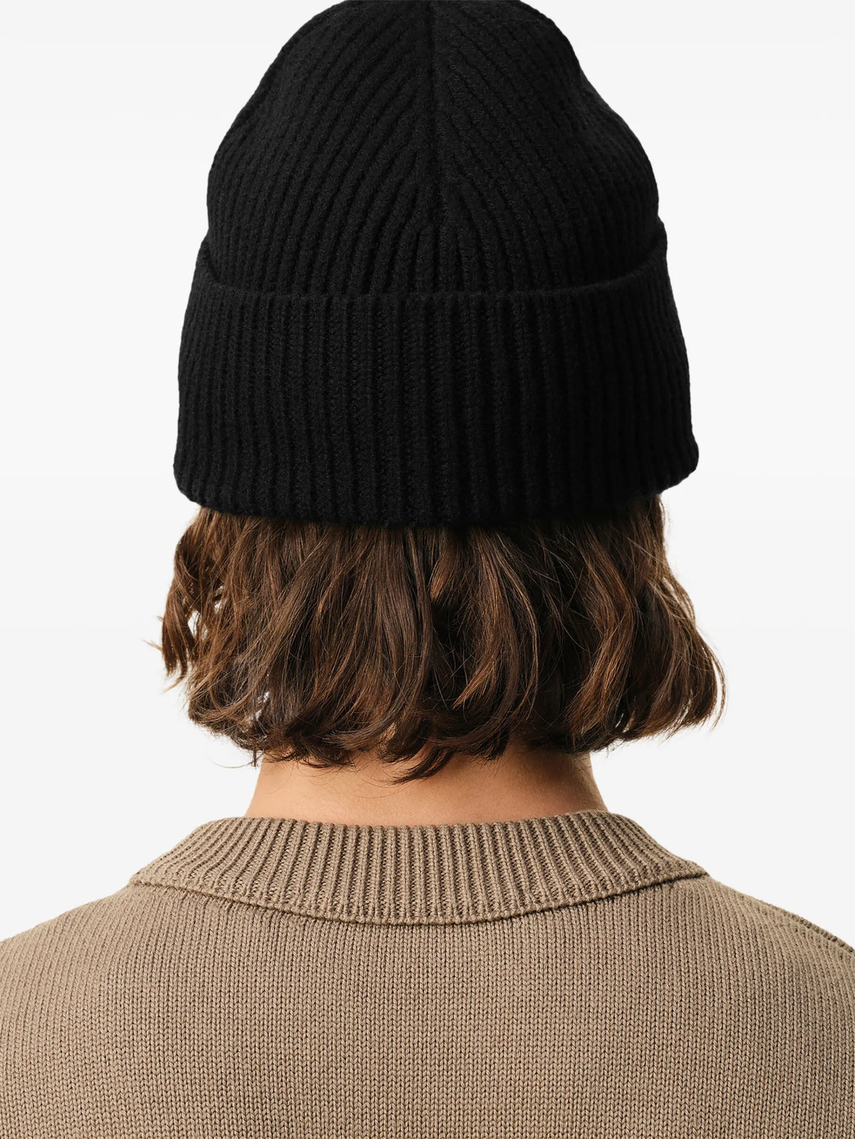 AMI Paris black wool beanie with Ami De Coeur coloris Black - vue 3