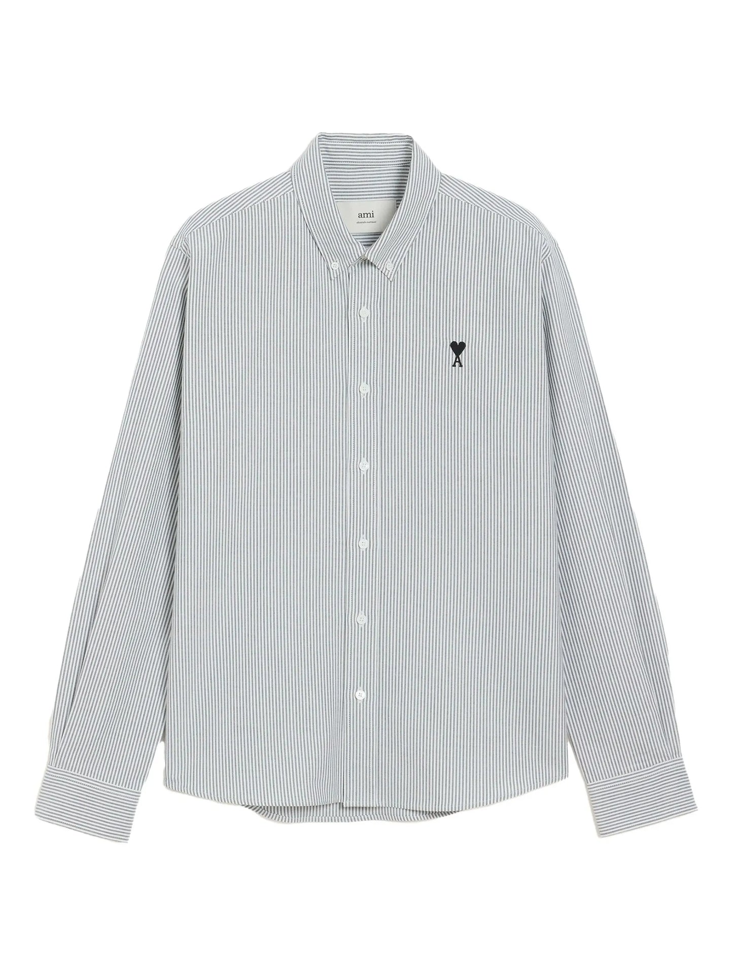 AMI Paris De Coeur Monogram Striped-pattern Shirt - AMI Paris | Le Block Lyon