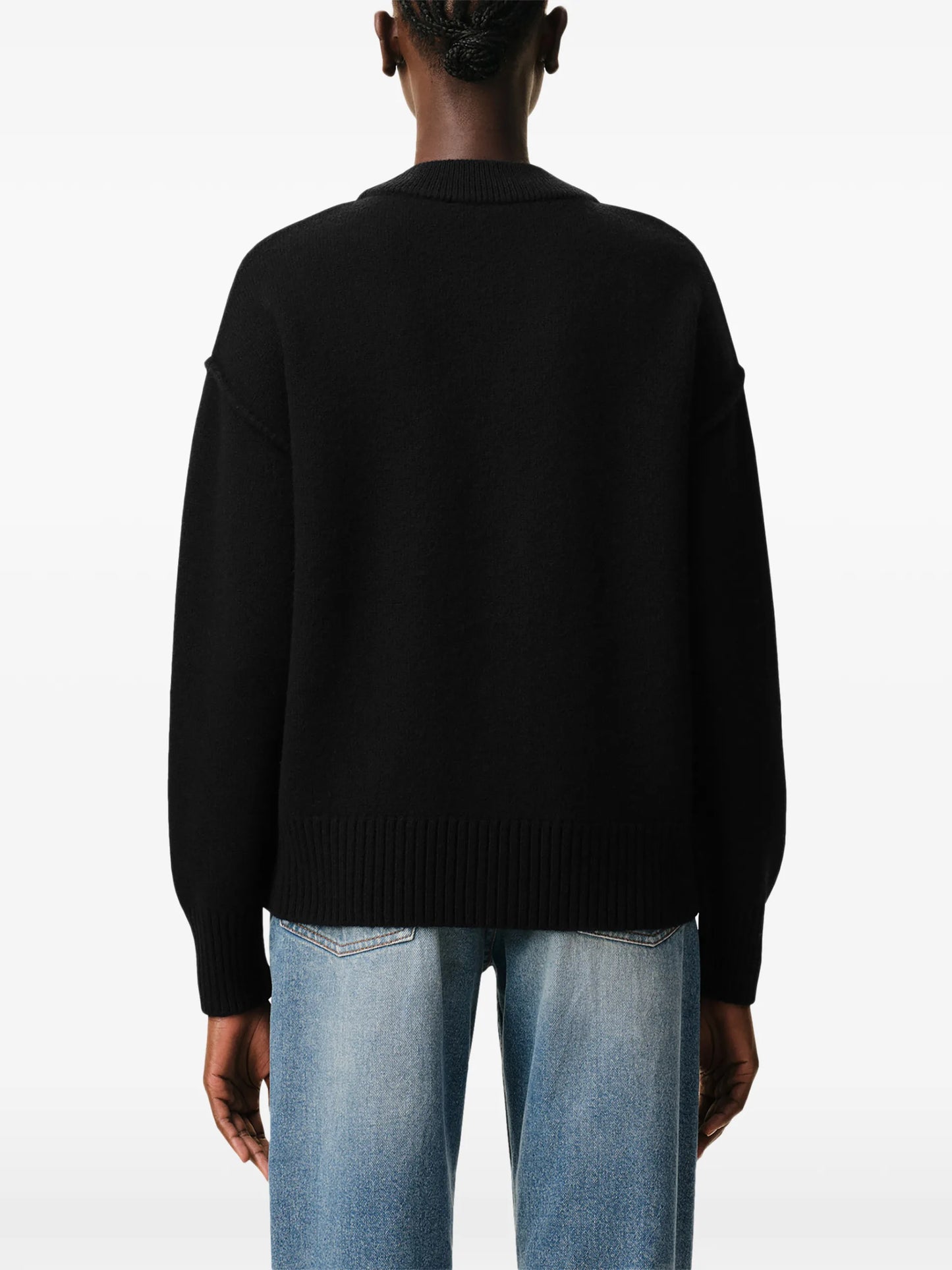 AMI Paris Logo-appliqué Buttoned Cardigan - vue 5 - AMI Paris