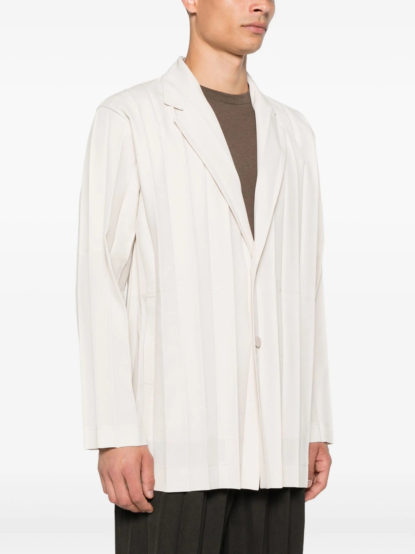 Homme Plissé Issey Miyake Striped Blazer - detail - Homme Plissé Issey Miyake