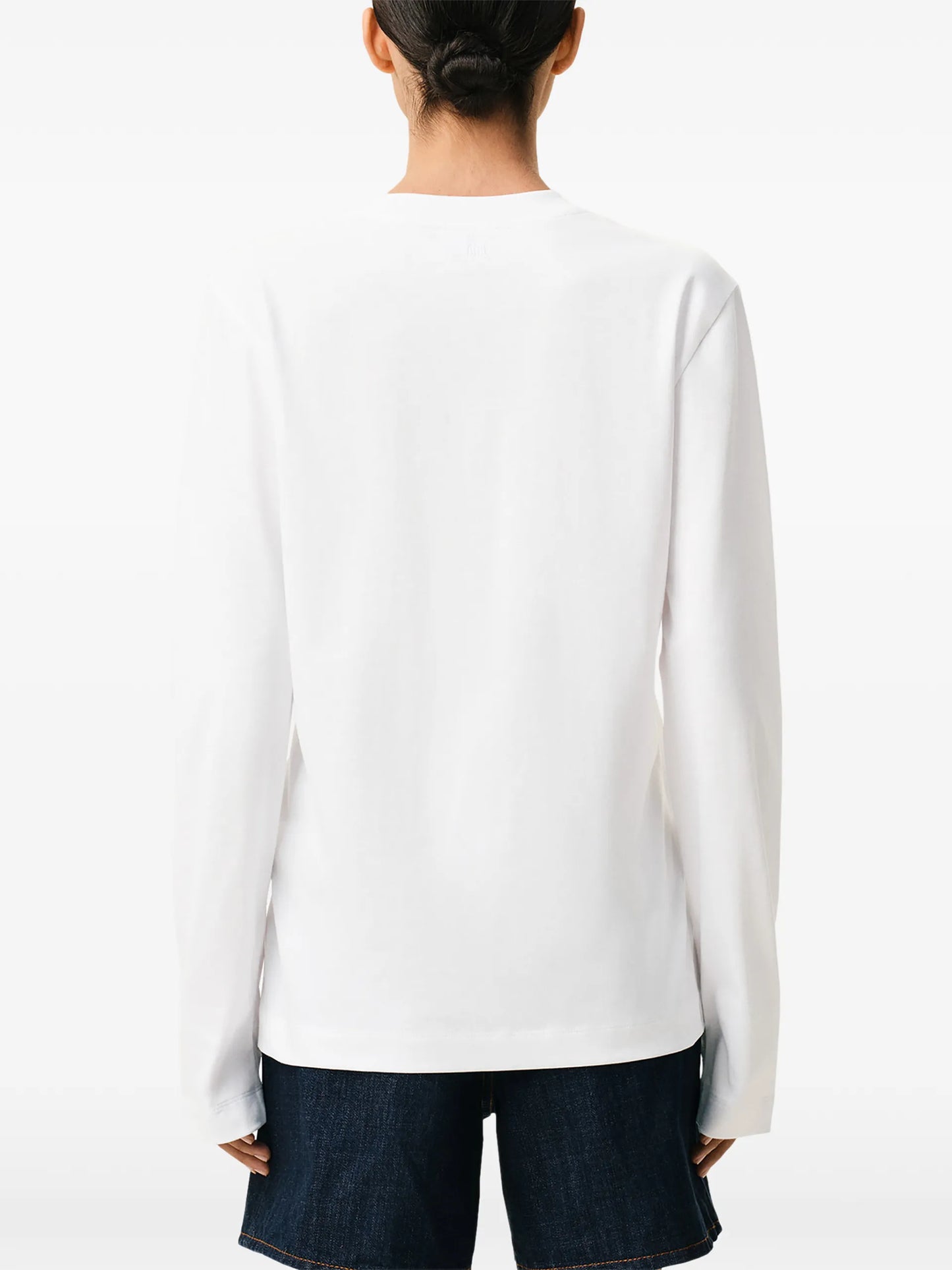 AMI Paris Ami De Coeur Organic-cotton T-shirt E26BFUTS235724 Vue 5