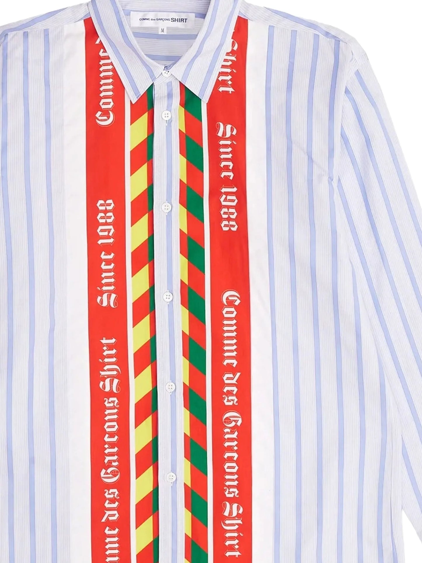 Comme Des Garçons Shirt Striped Logo Shirt - vue arriere - Comme Des Garçons Shirt