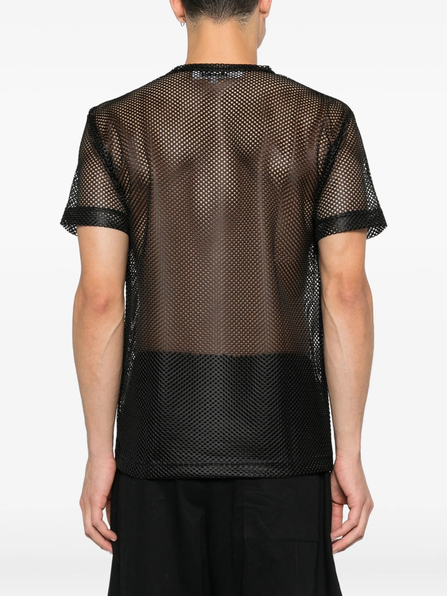 Comme Des Garçons Play Mesh Logo-patch T-shirt AXT351 Vue 4