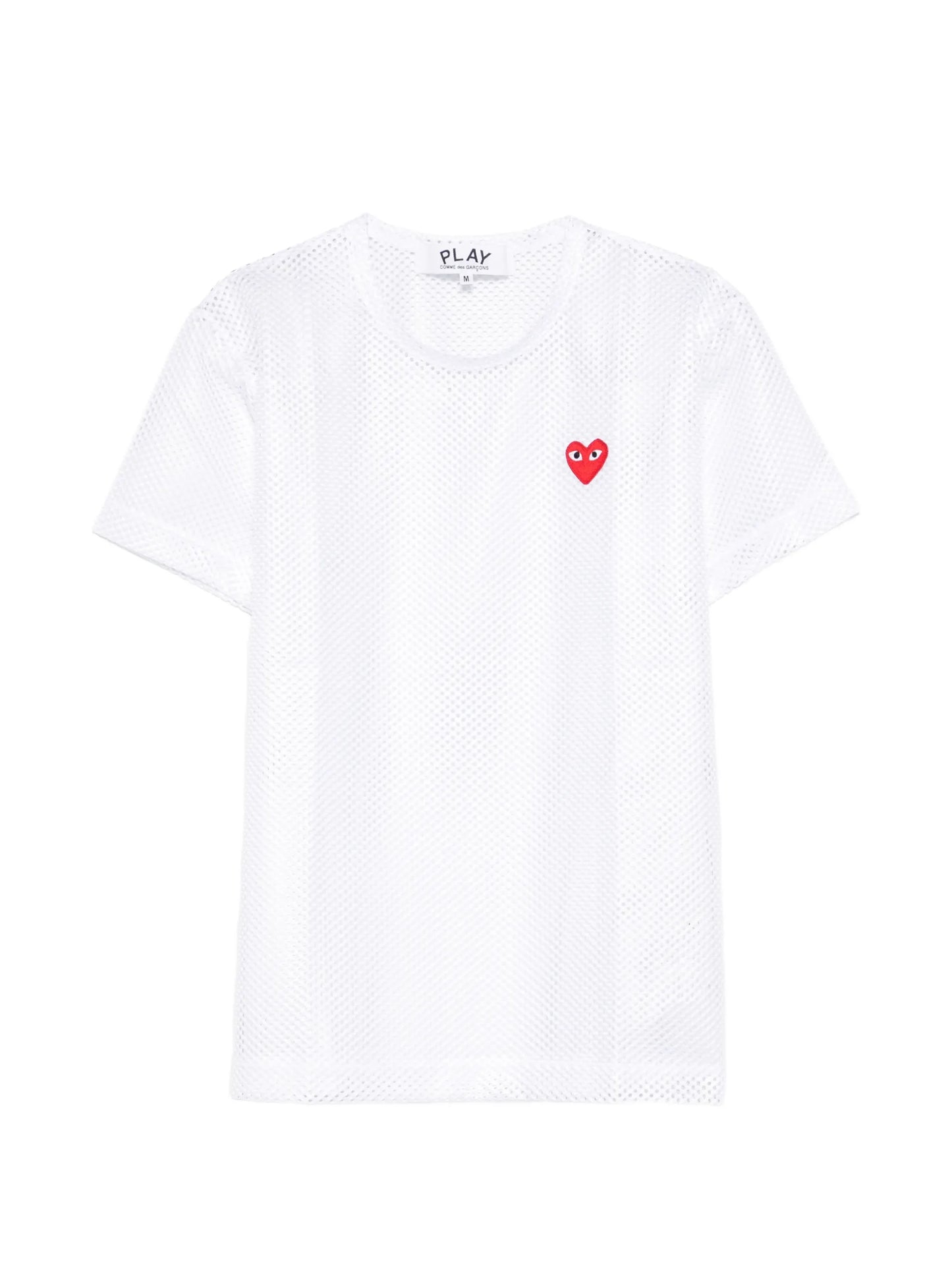 Comme Des Garçons Play Mesh Logo-patch T-shirt AXT351 Vue 1