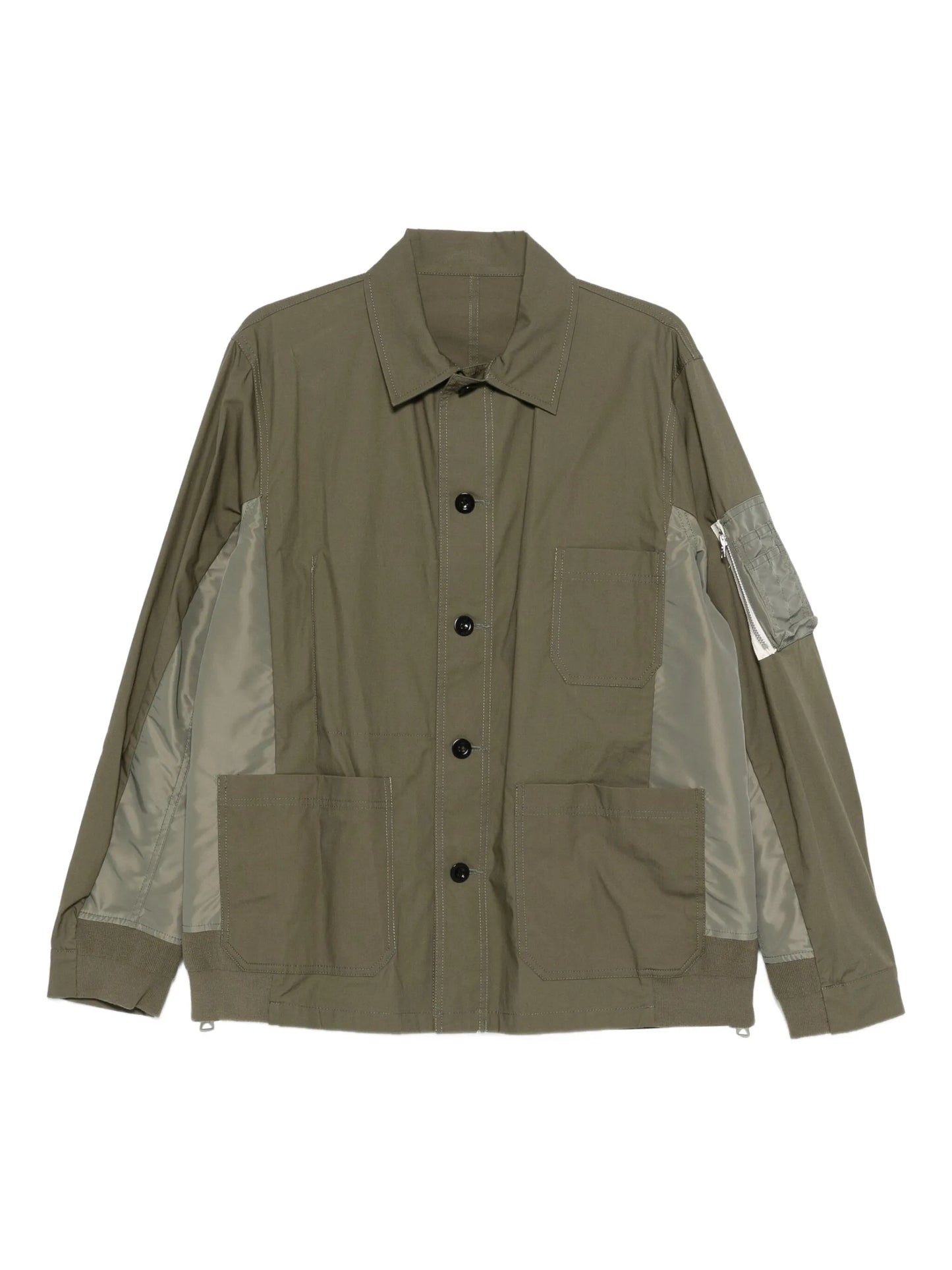 Sacai Button-down Jacket Green Polyester - sacai | Le Block Lyon
