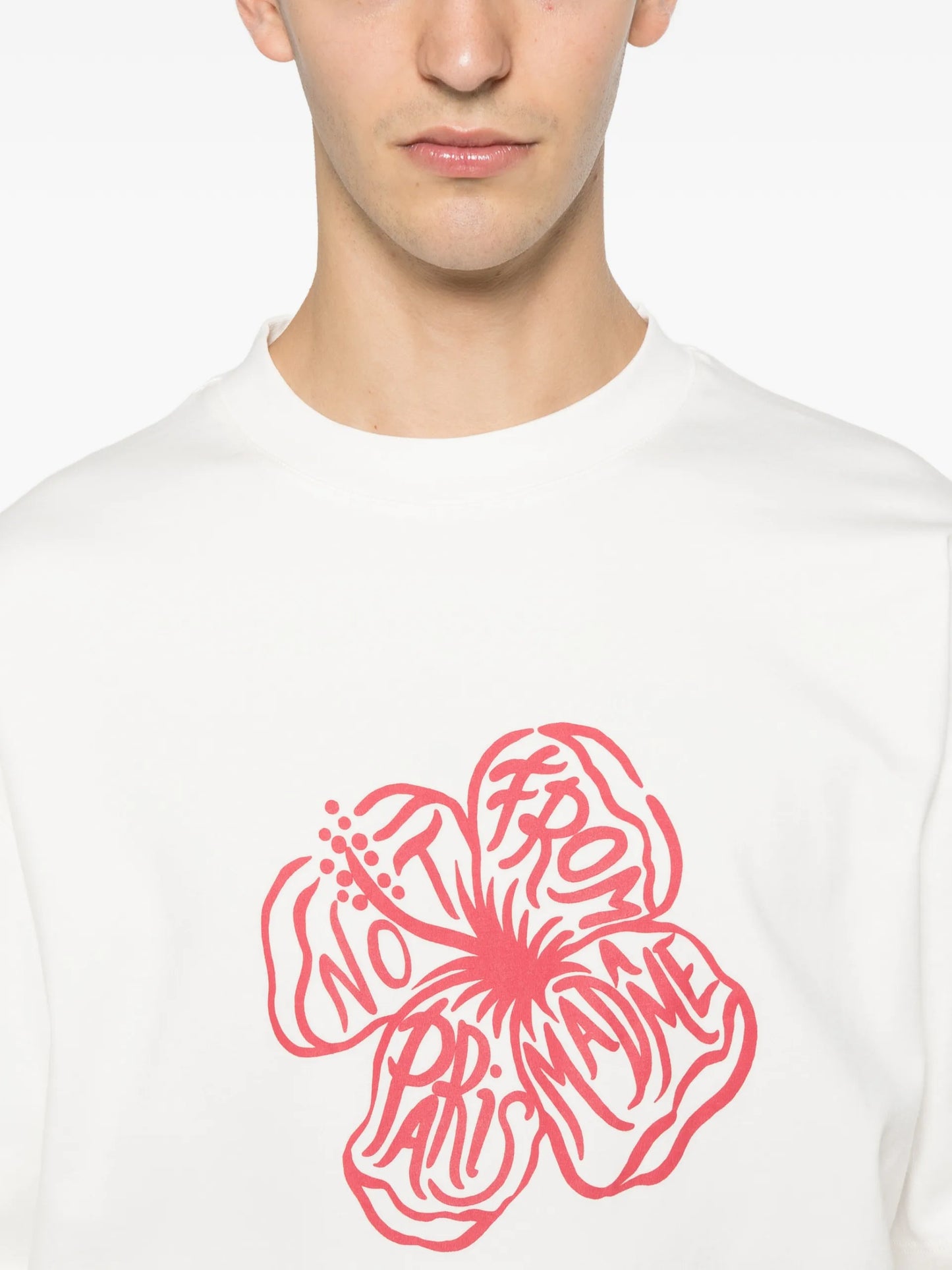 Drôle De Monsieur Slogan Hibiscus T-shirt JTS292CO002 Vue 5