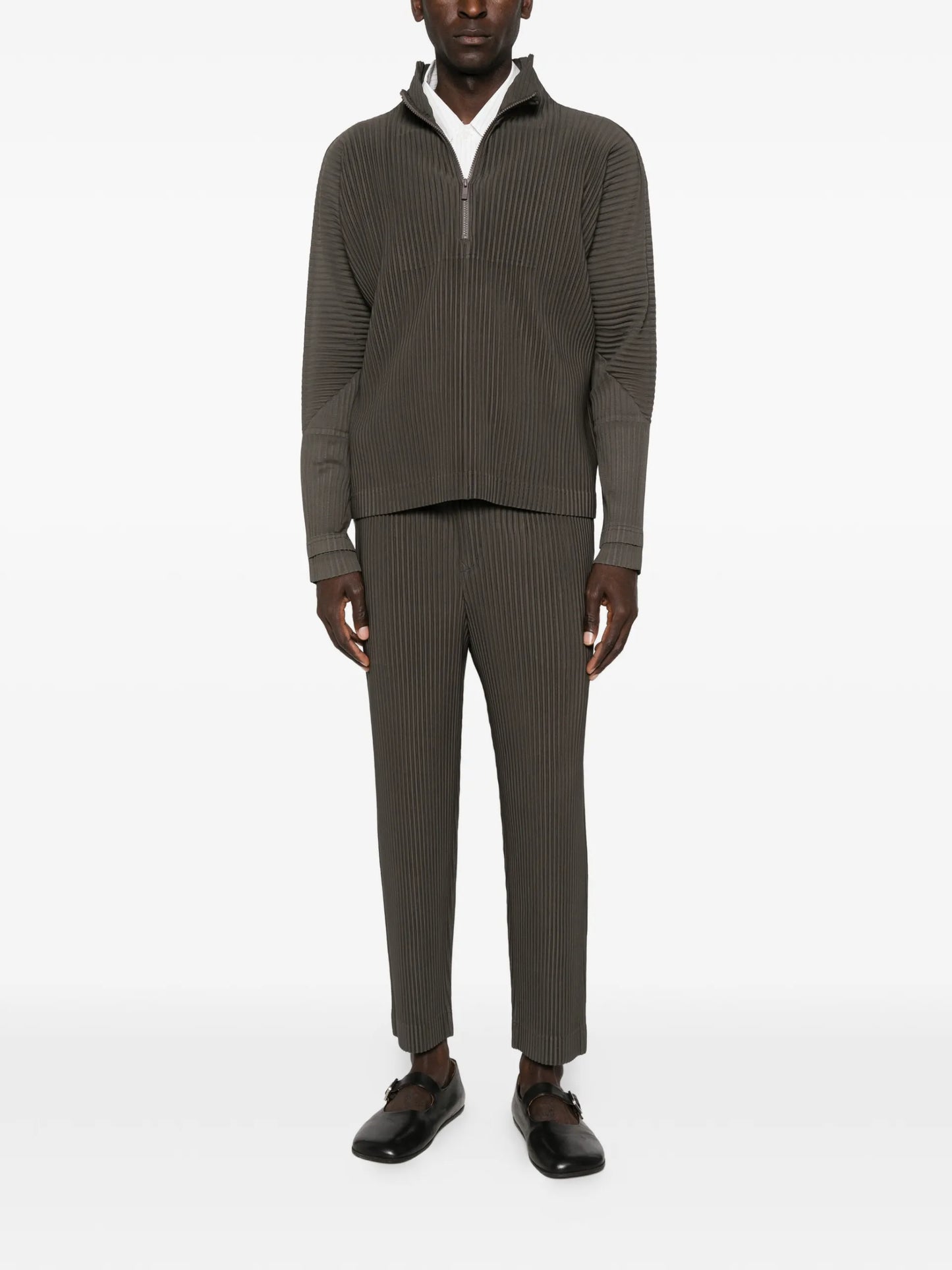 Homme Plissé Issey Miyake Zip-up Pleated Top - vue arriere - Homme Plissé Issey Miyake