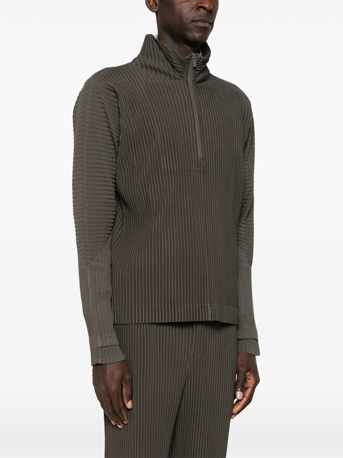 Homme Plissé Issey Miyake Zip-up Pleated Top - detail - Homme Plissé Issey Miyake