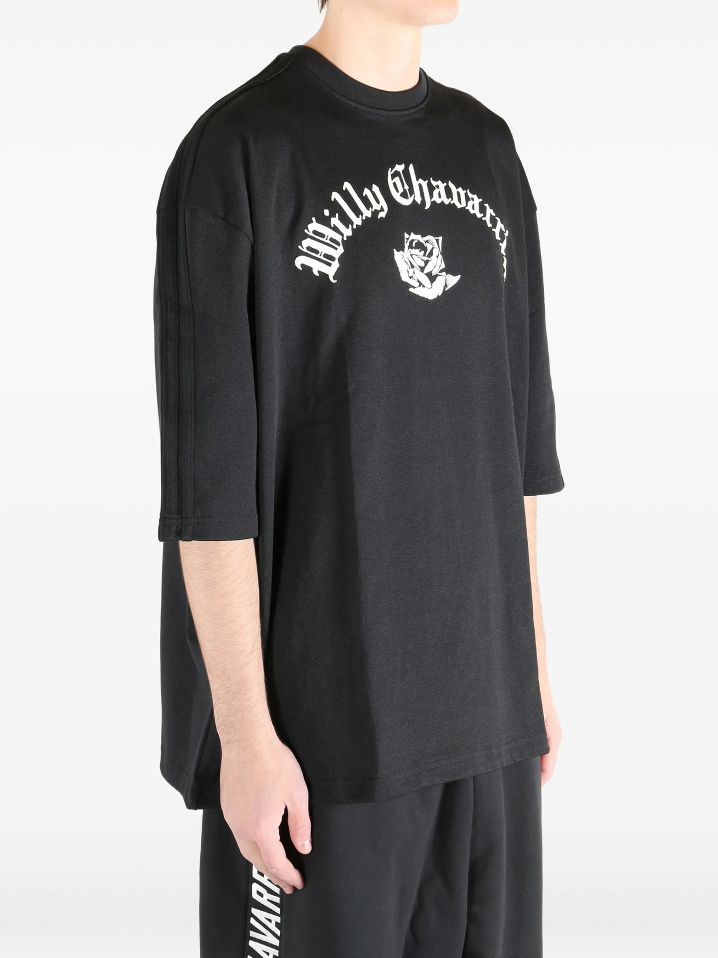 Adidas X Willy Chavarria Graphic-print Crew Neck T-shirt KD9354SS26BLACK Vue 4