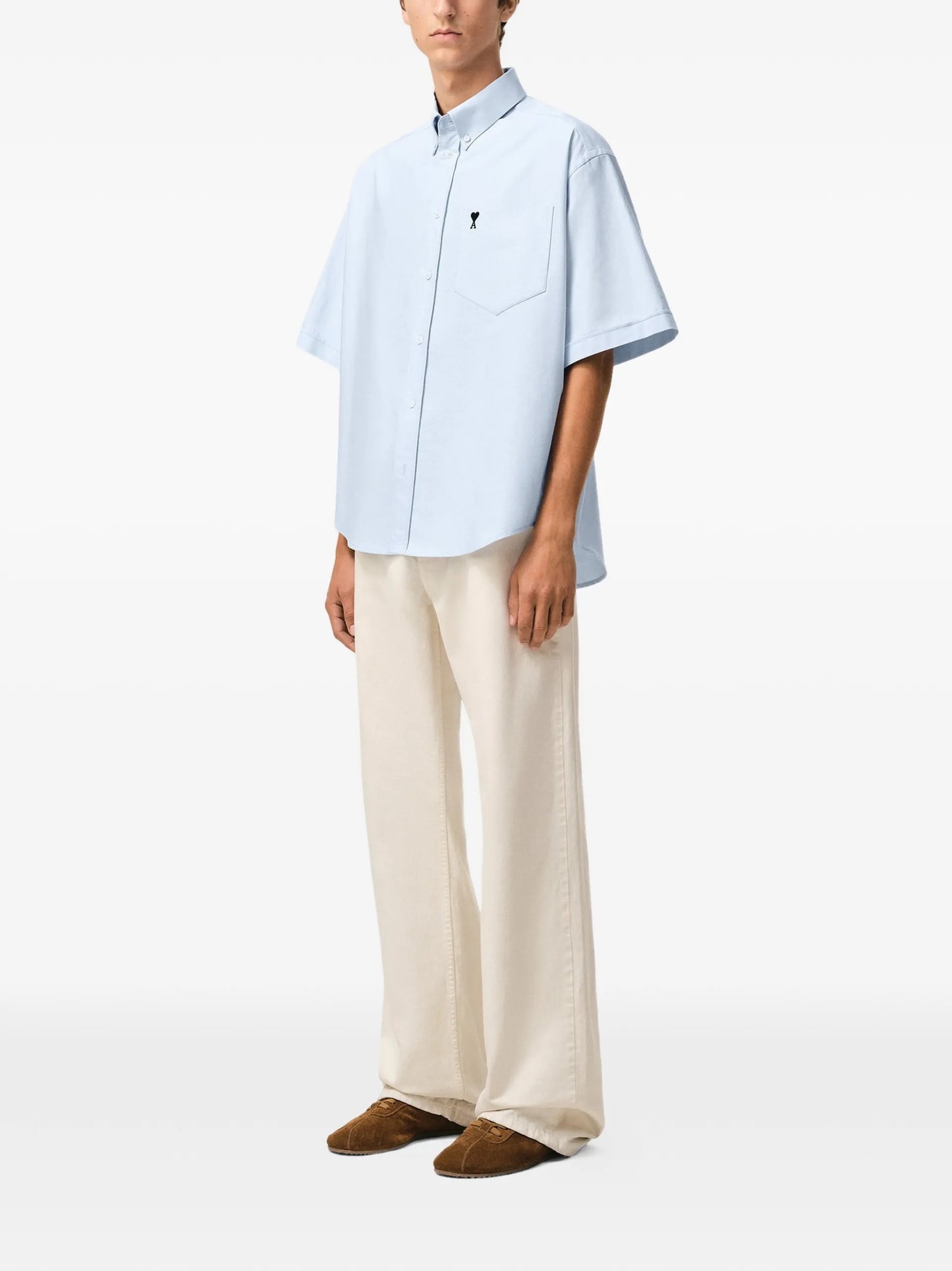 AMI Paris Ami De Coeur Short-sleeve Shirt E26HSH823CO0031 Vue 3