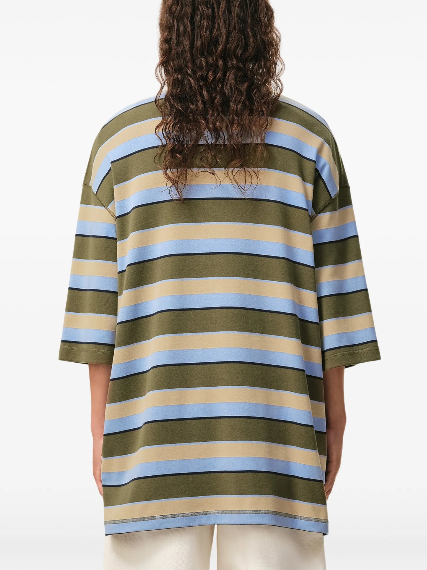 AMI Paris Striped Ami-patch Polo Shirt - vue 4 - AMI Paris