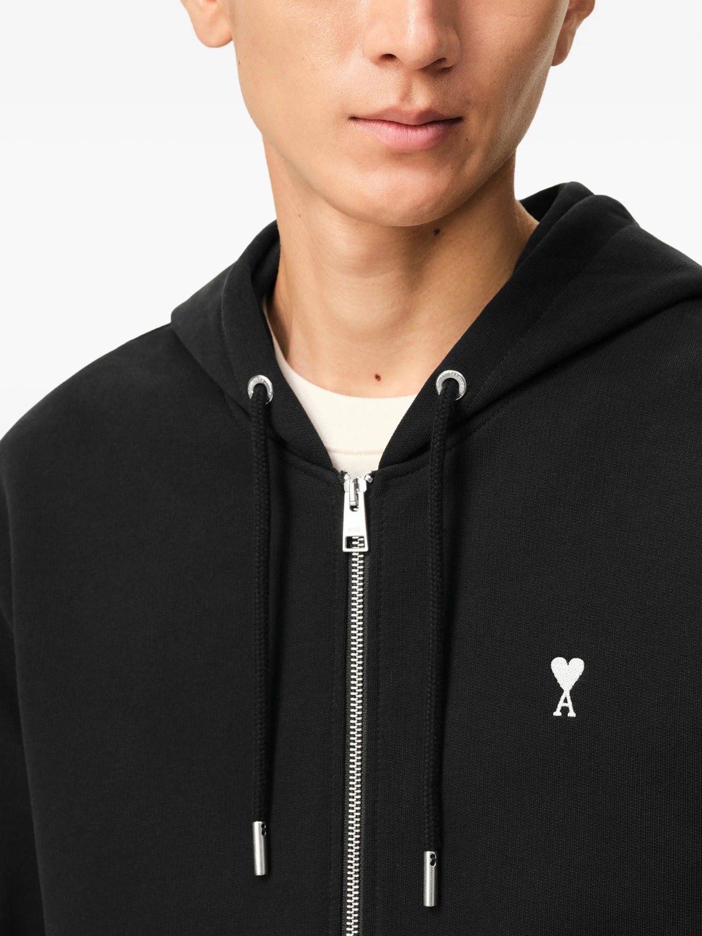 AMI Paris Ami De Coeur Zip-up Hoodie E26HSW765730 Vue 5