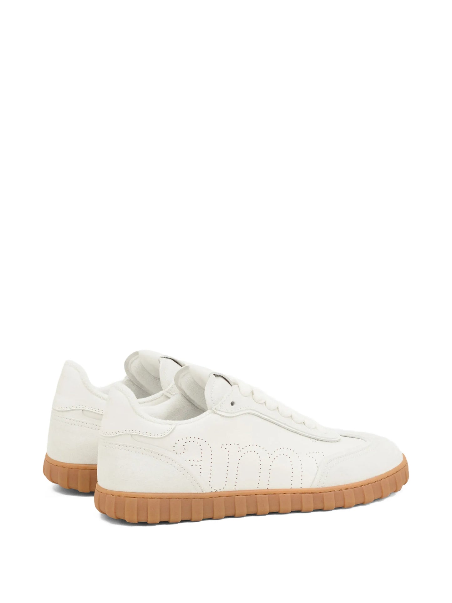 AMI Paris Step Perforated-logo Leather Sneakers E26USN508AL0126 Vue 3