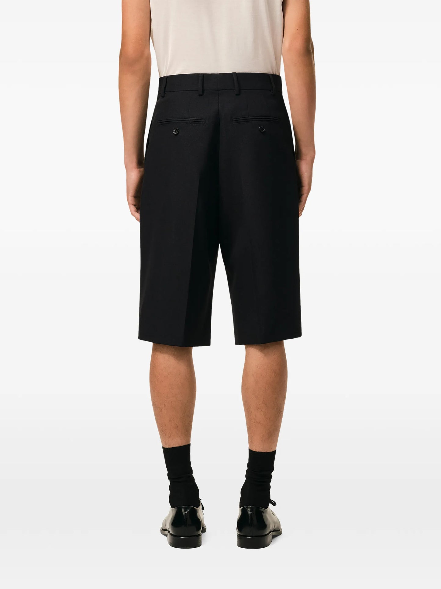 AMI Paris Pleated High-waist Bermuda Shorts - vue 4 - AMI Paris