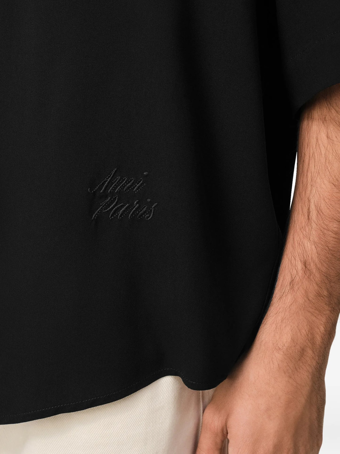 AMI Paris Short-sleeve Embroidered Shirt E26HSH830VI0036 Vue 5