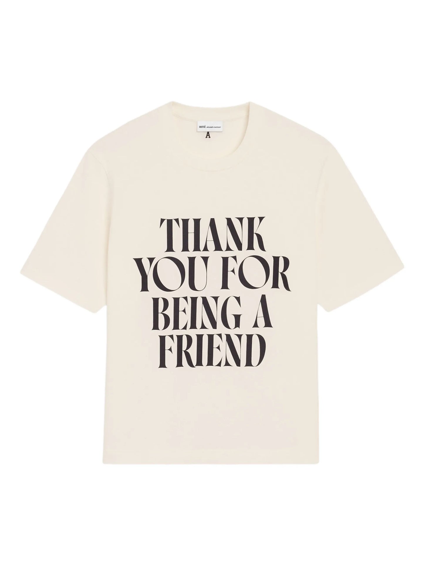 AMI Paris Signature-print Crew-neck T-shirt E26UTS384726 Vue 1