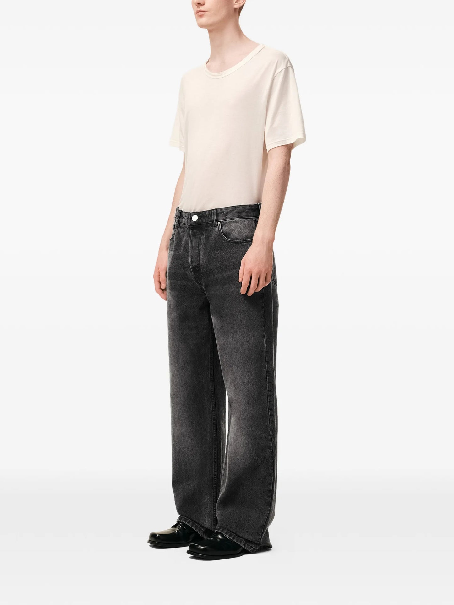 AMI Paris Large Fit Jeans E26HTR450DE0124 Vue 3