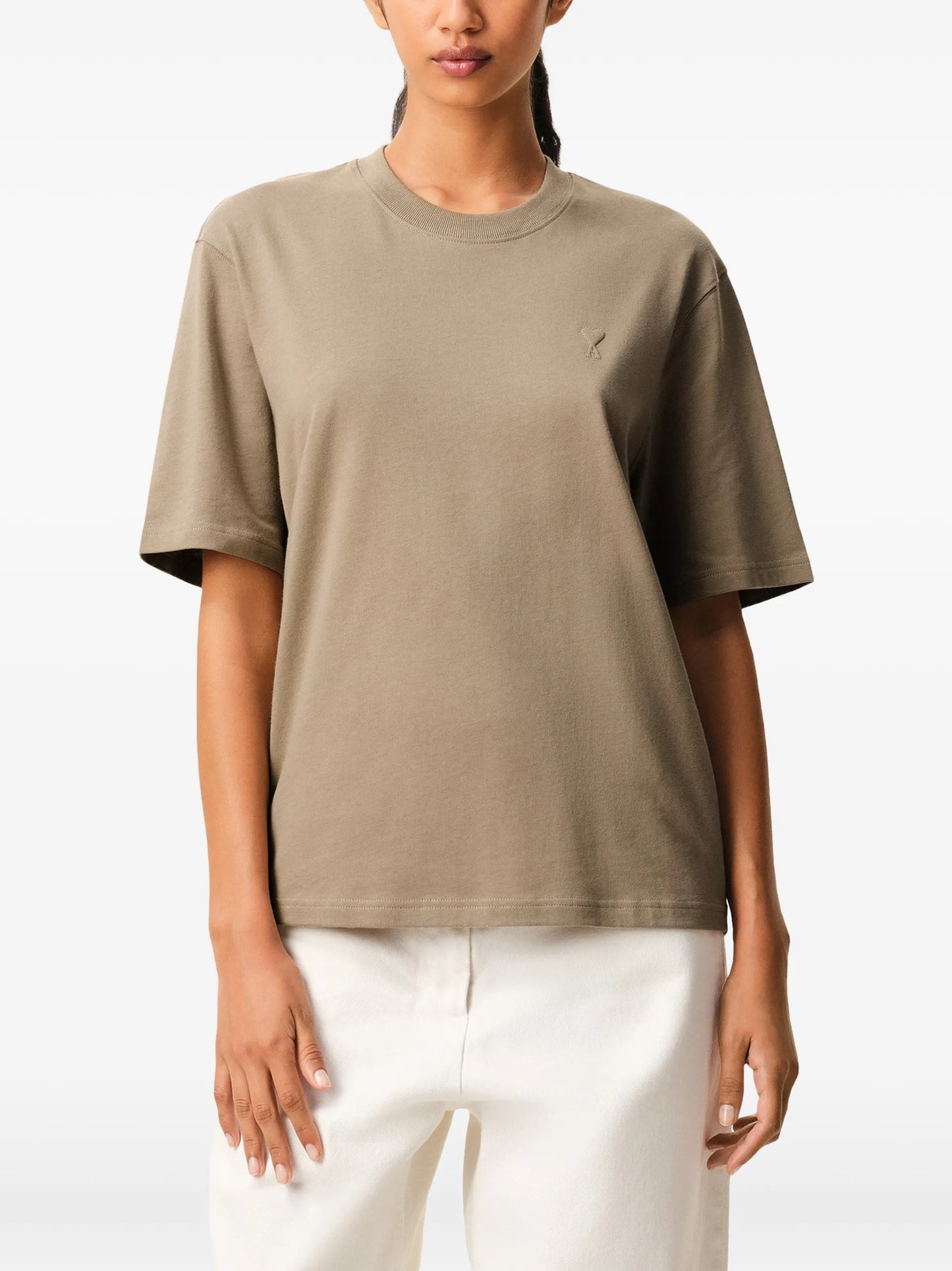 AMI Paris Ami De Coeur Embossed T-shirt E26UTS341726 Vue 3