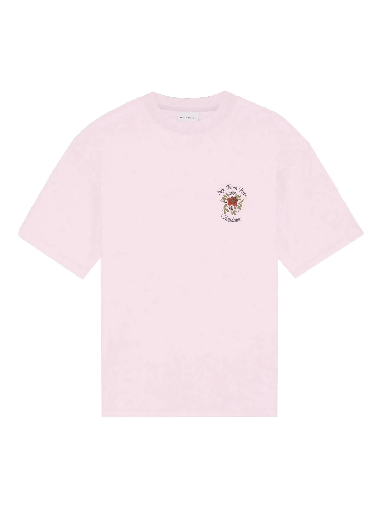 Drôle De Monsieur Ribbed Rose-print T-shirt TS210CO002LPI Vue 1