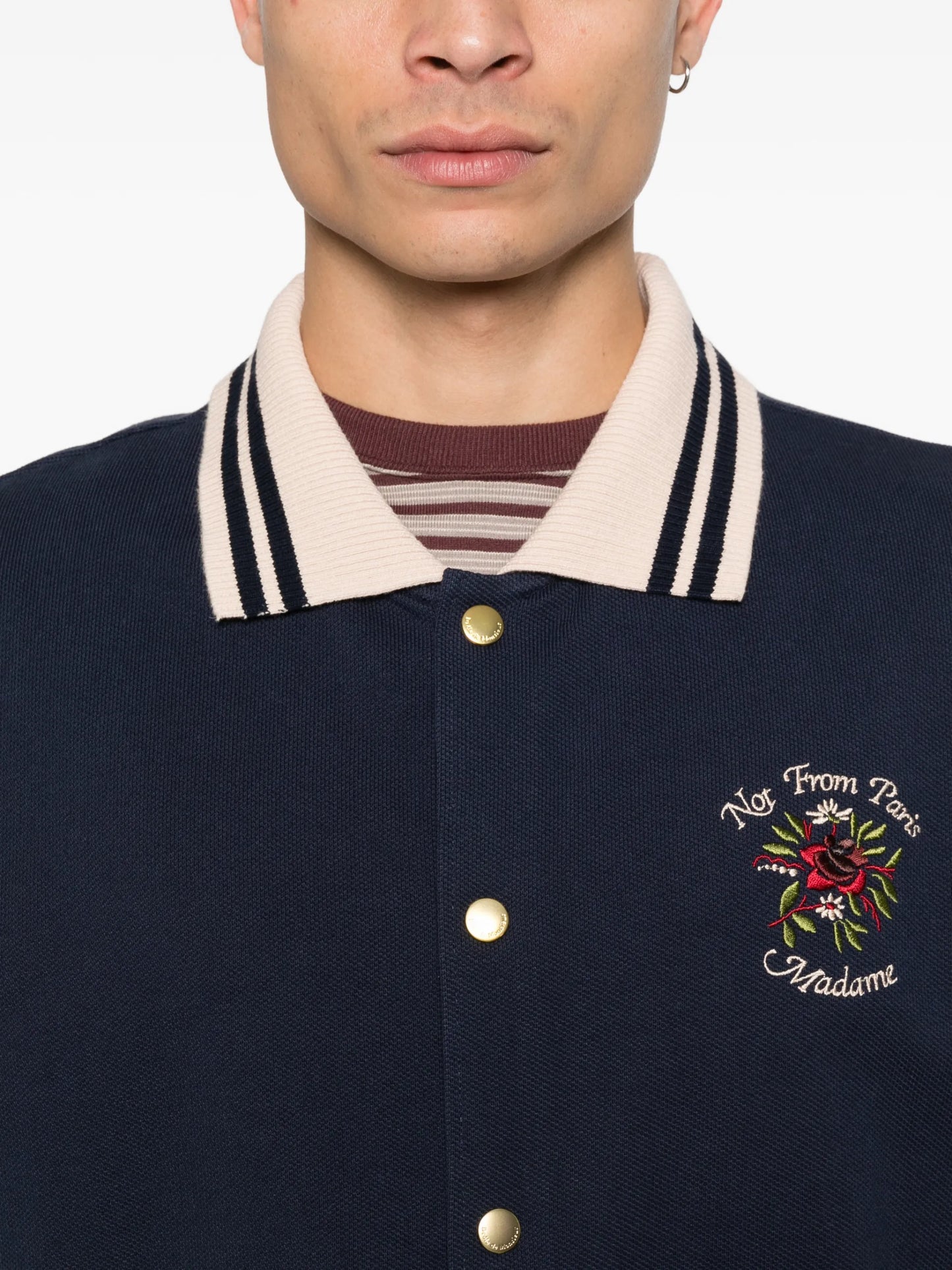Drôle De Monsieur Embroidered Buttoned Shirt JSH247CO264 Vue 5