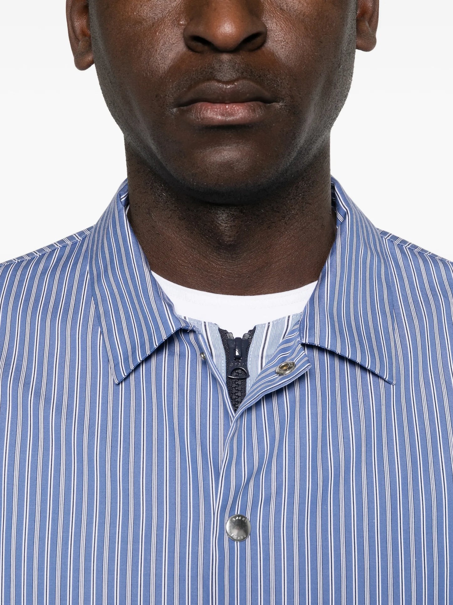 Sacai Striped Overshirt 03933M Vue 5
