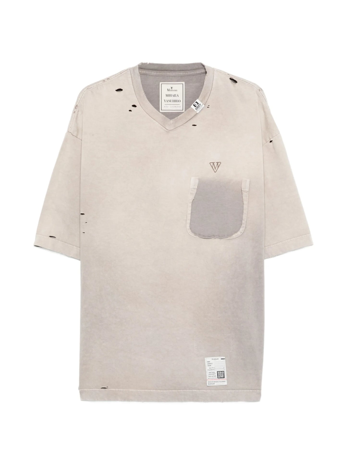 Maison MIHARA YASUHIRO V-neck Short-sleeve T-shirt J16TS802BG Vue 1