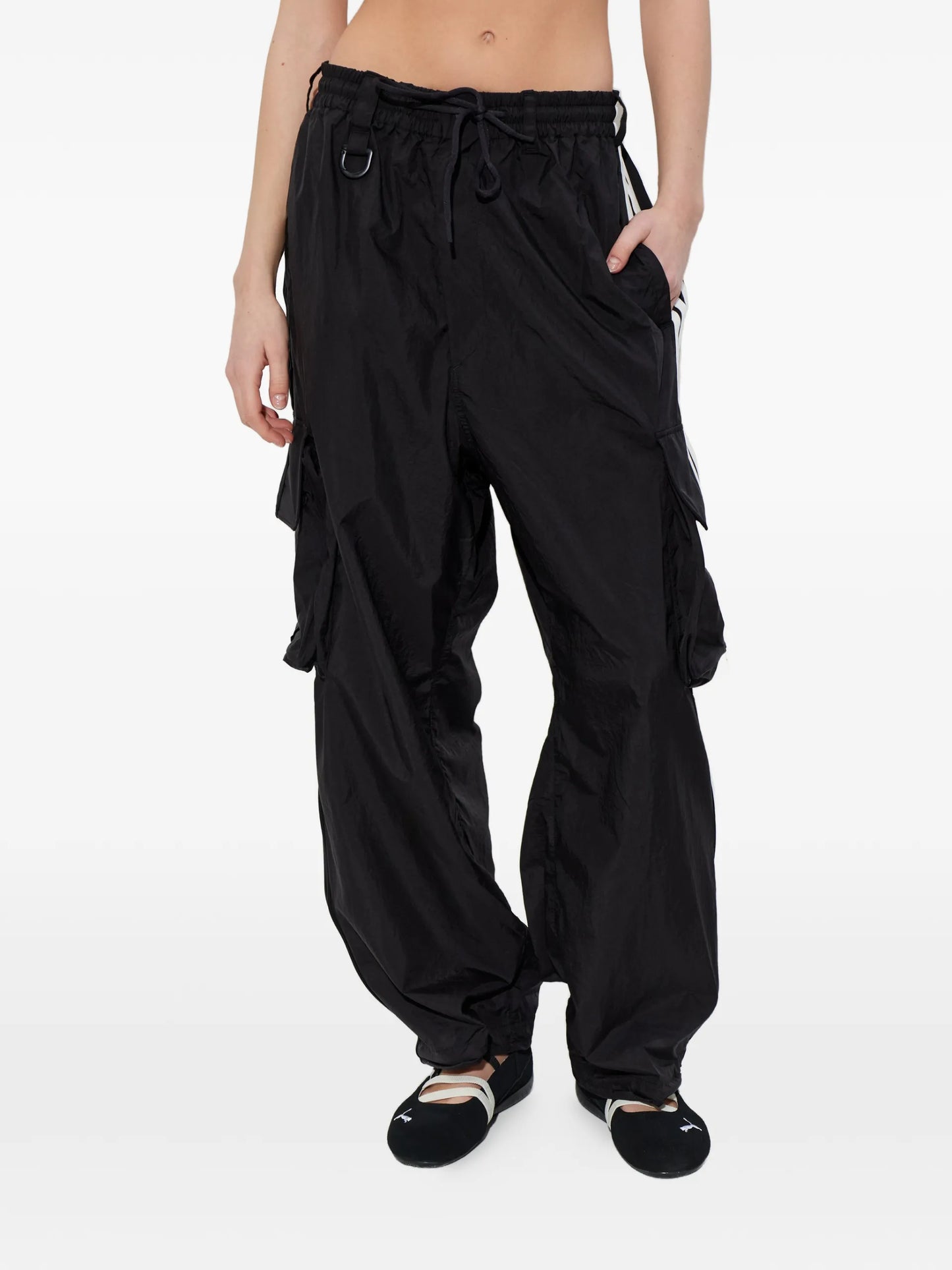 Y-3 Stripe Cargo Trousers KF1087BLACK Vue 3