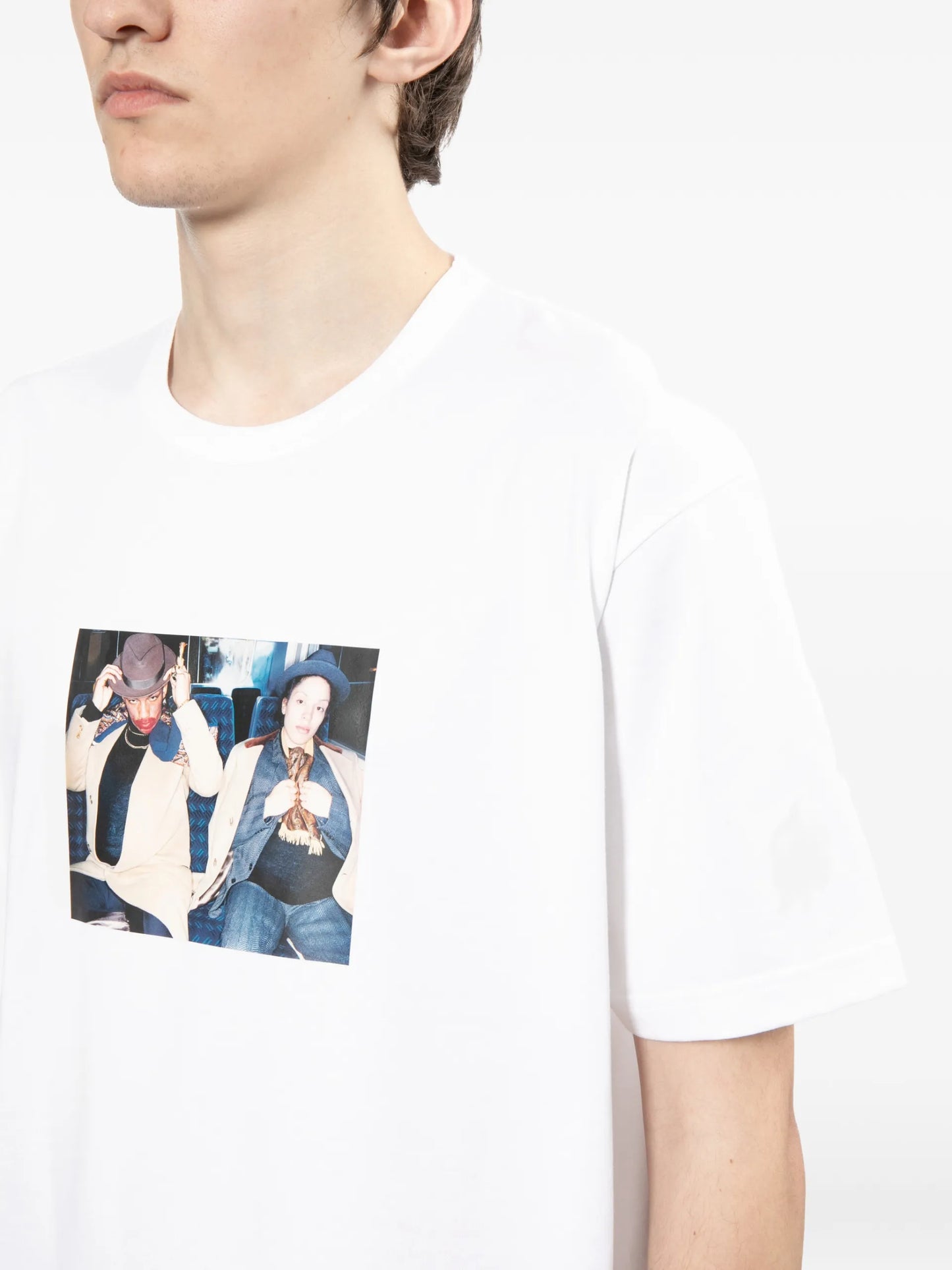 Junya Watanabe MAN Portrait-print T-shirt WQT003051 Vue 5