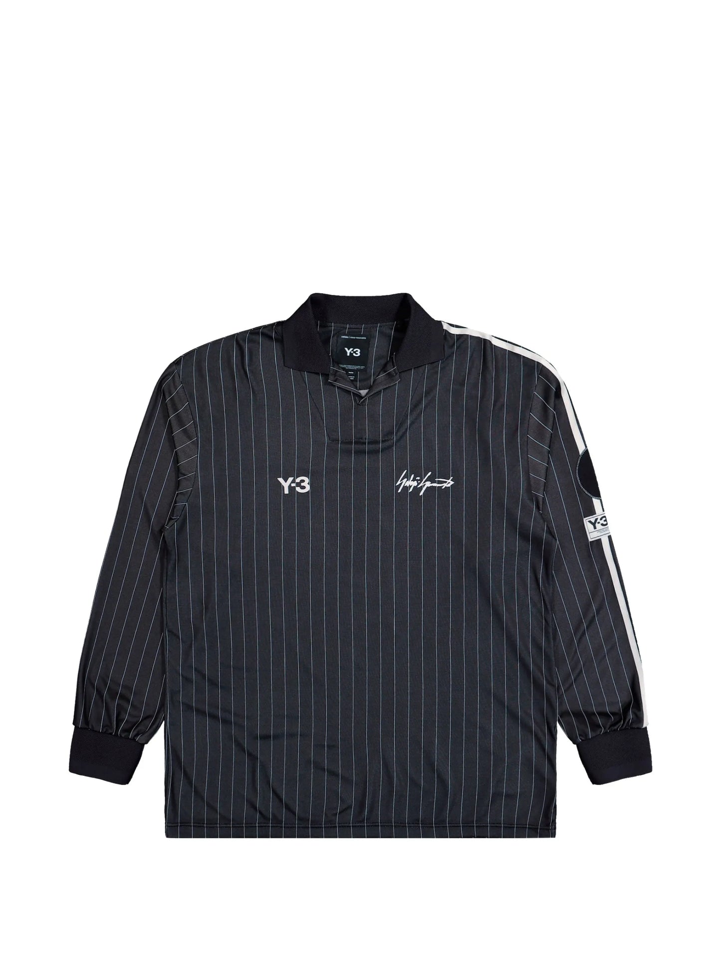 Y-3 Elite 5 Striped Long-sleeve Football Jersey T-shirt KS7574 Vue 1