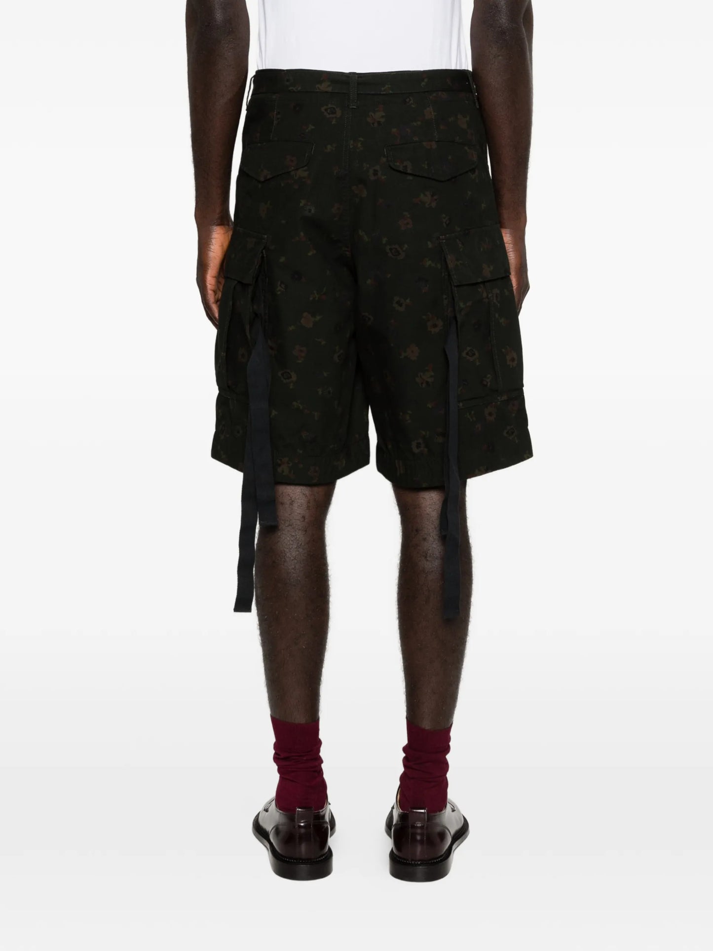 Sacai Floral-print Cargo Shorts 2603979M Vue 4