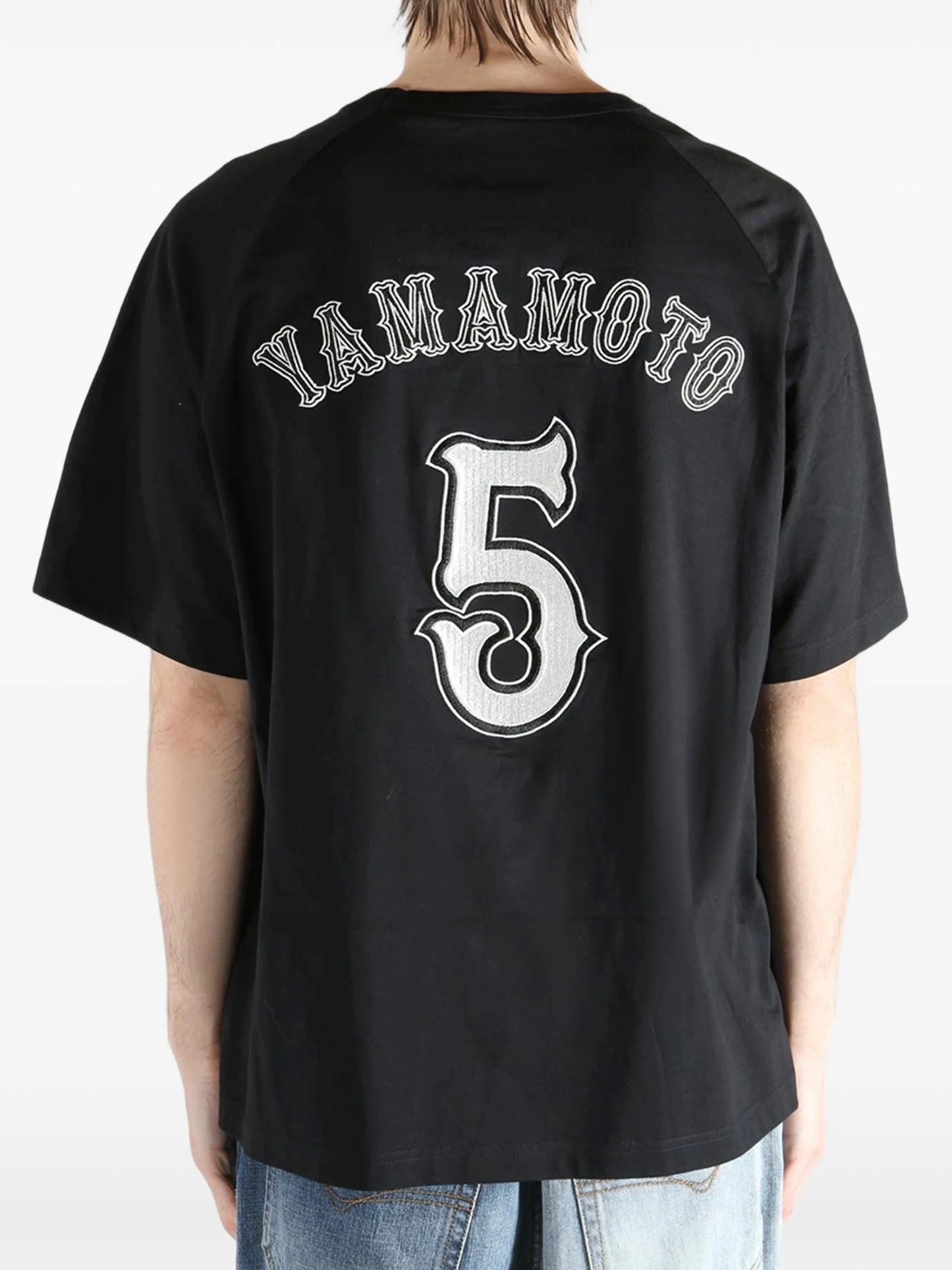 Y-3 Embroidered Cotton T-shirt KQ9307 Vue 4