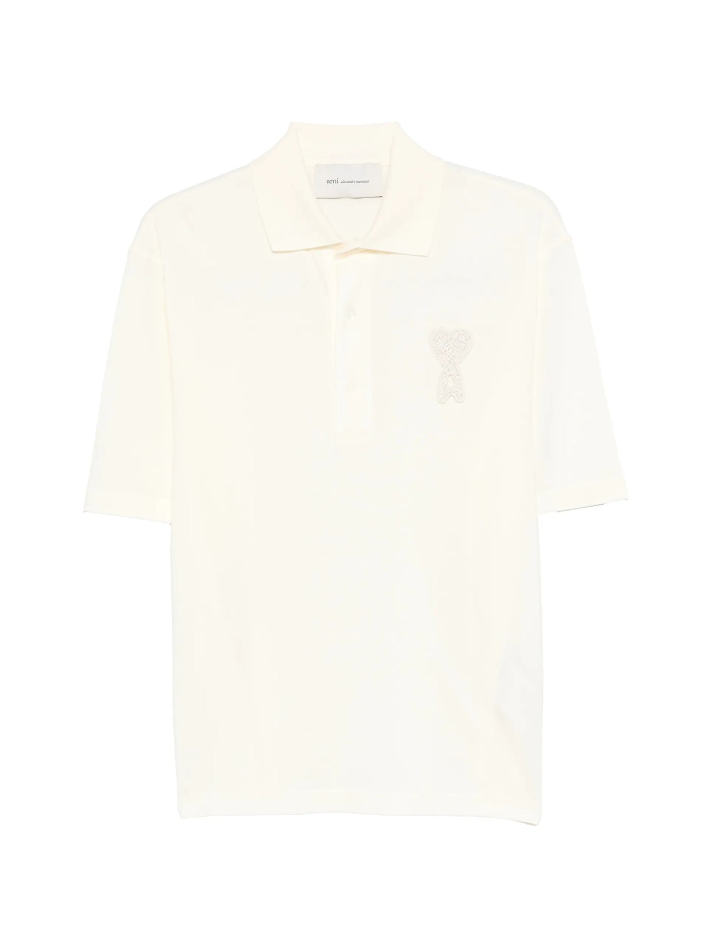 AMI Paris Logo-appliqué Polo Shirt UPL428DJE0221136 Vue 1