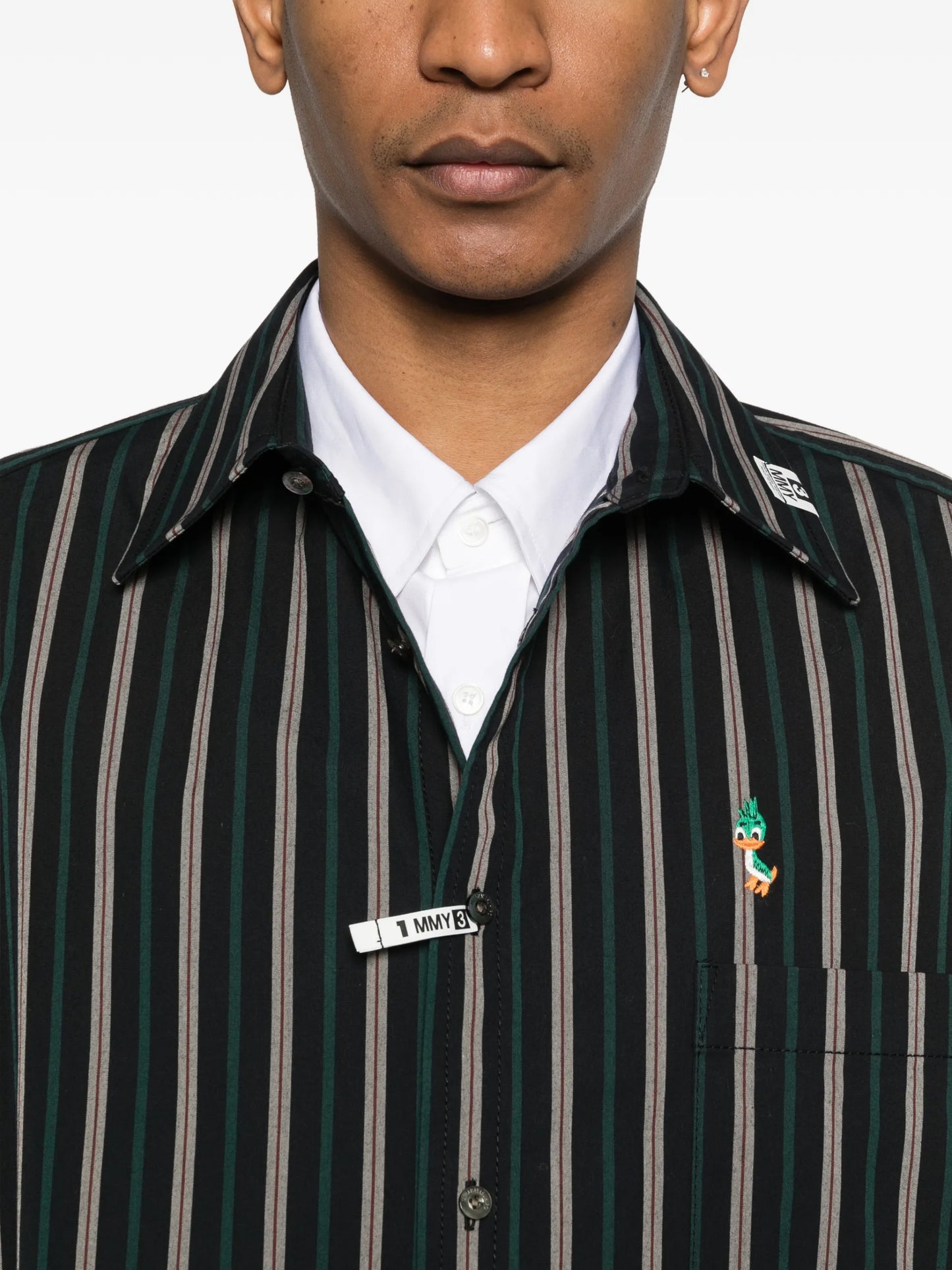 Maison MIHARA YASUHIRO Striped Embroidered Shirt K16SH411 Vue 5
