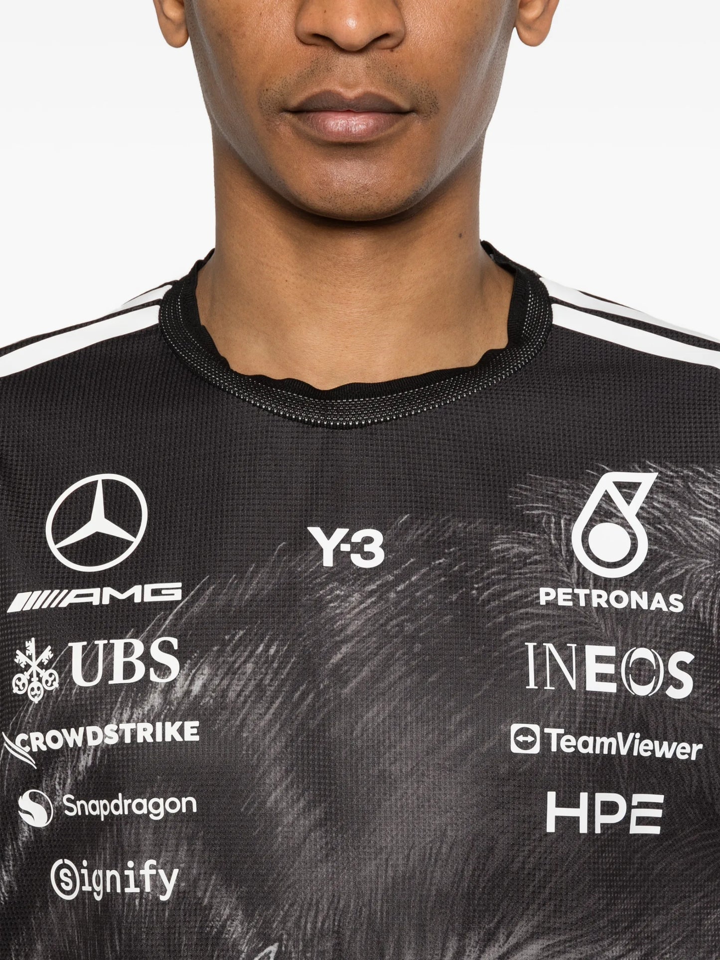 Y-3 X Mercedes-AMG Petronas F1 Print-detail T-shirt KQ9844 Vue 5