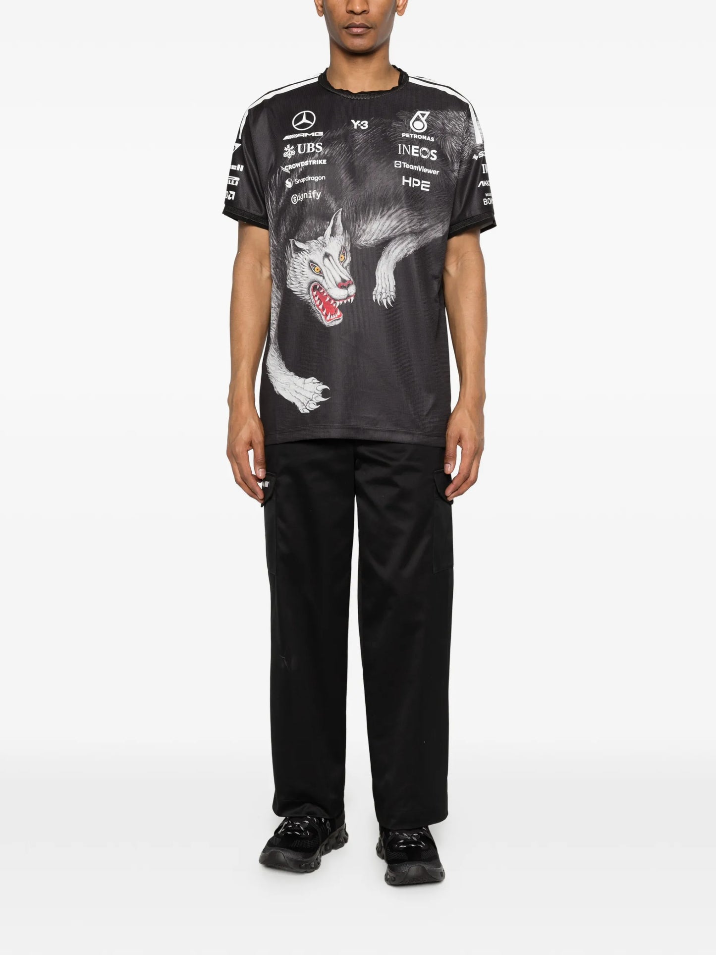 Y-3 X Mercedes-AMG Petronas F1 Print-detail T-shirt KQ9844 Vue 2