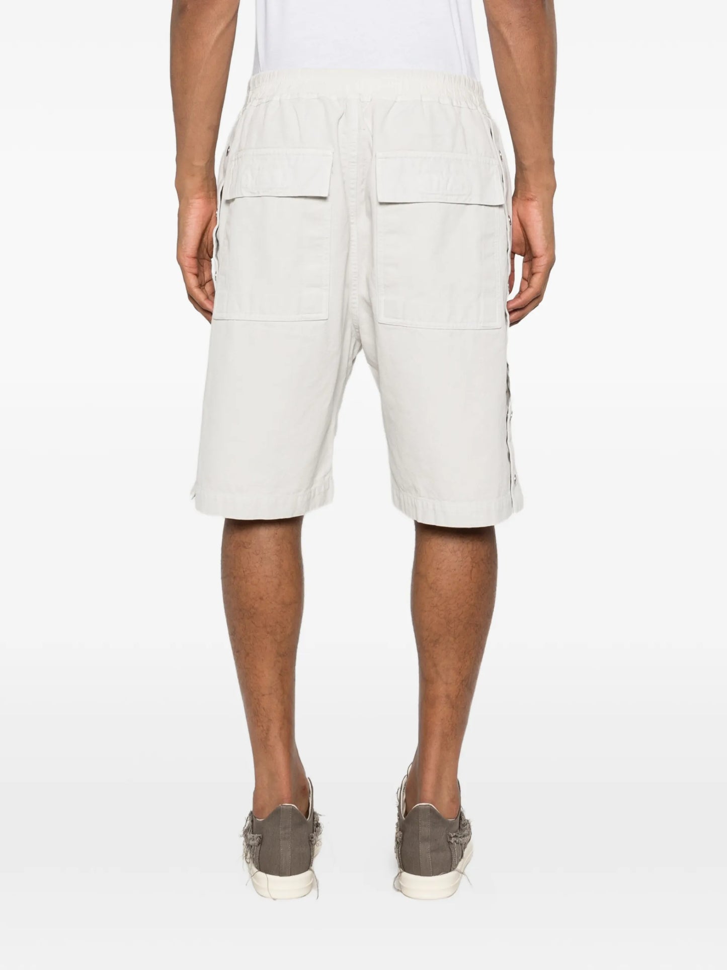 Rick Owens DRKSHDW Wide Pusher Elastic-waist Bermuda Shorts DU01F4373CVS Vue 4