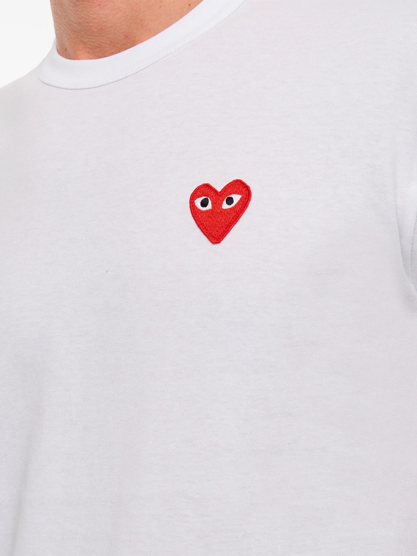 Comme Des Garçons Play Heart-logo T-shirt AXT108WHITE Vue 4
