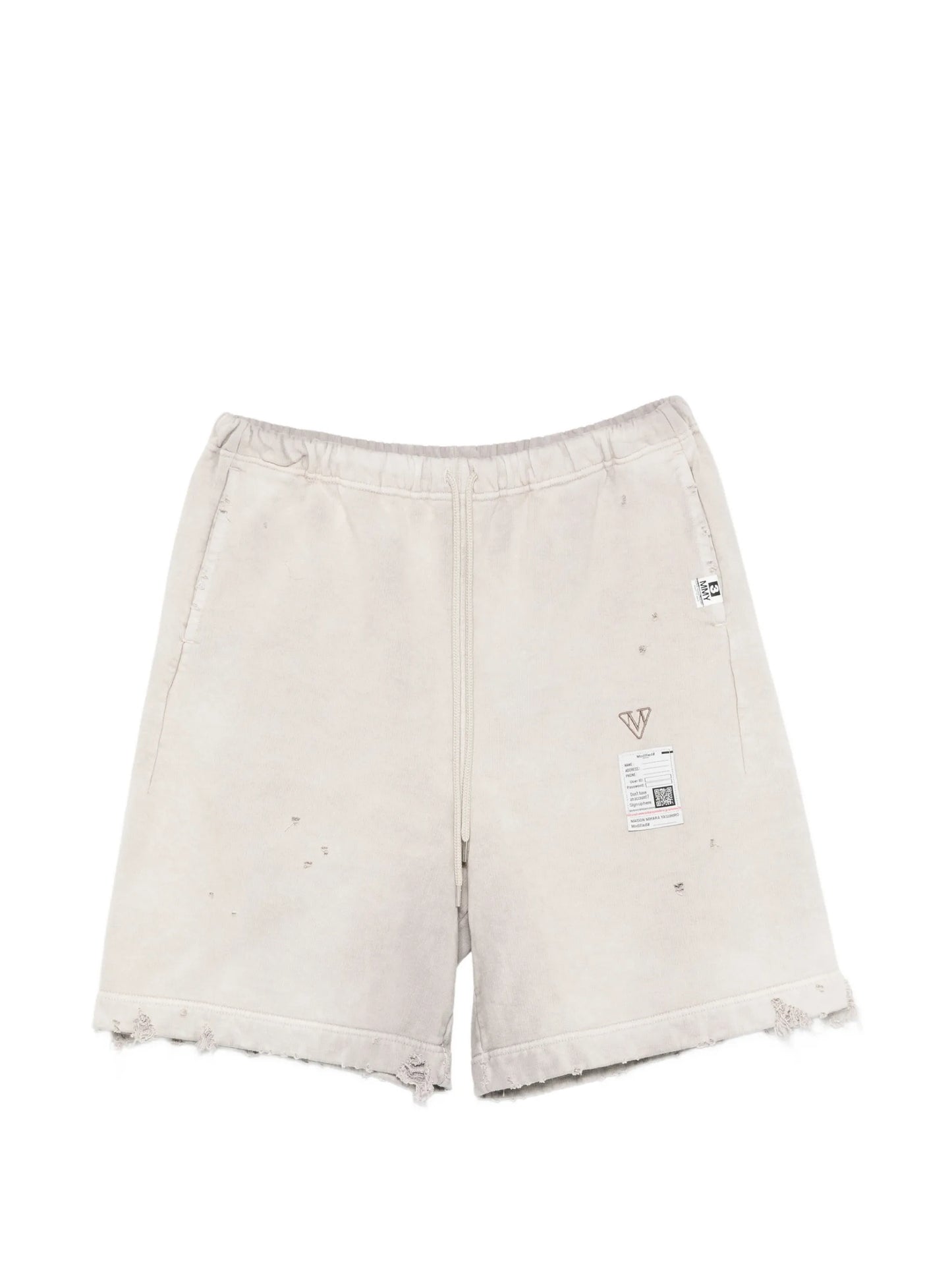 Maison MIHARA YASUHIRO Distressed Raw-cut Shorts J16SP724 Vue 1