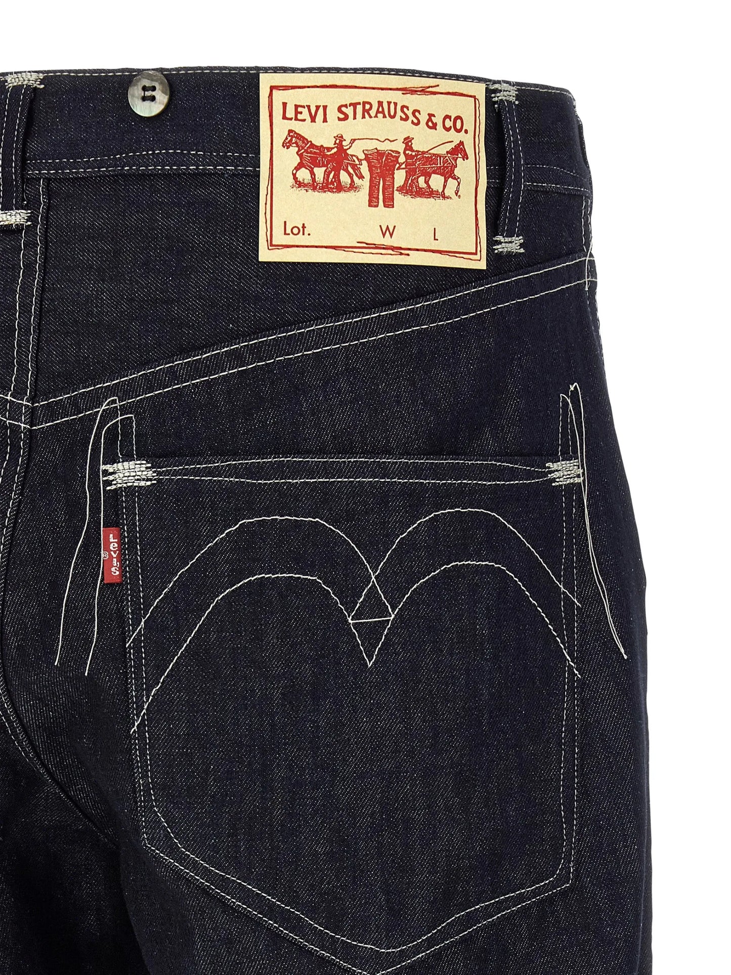 Junya Watanabe MAN X Levis Contrast-stitch Straight-leg Jeans - vue 4 - Junya Watanabe MAN