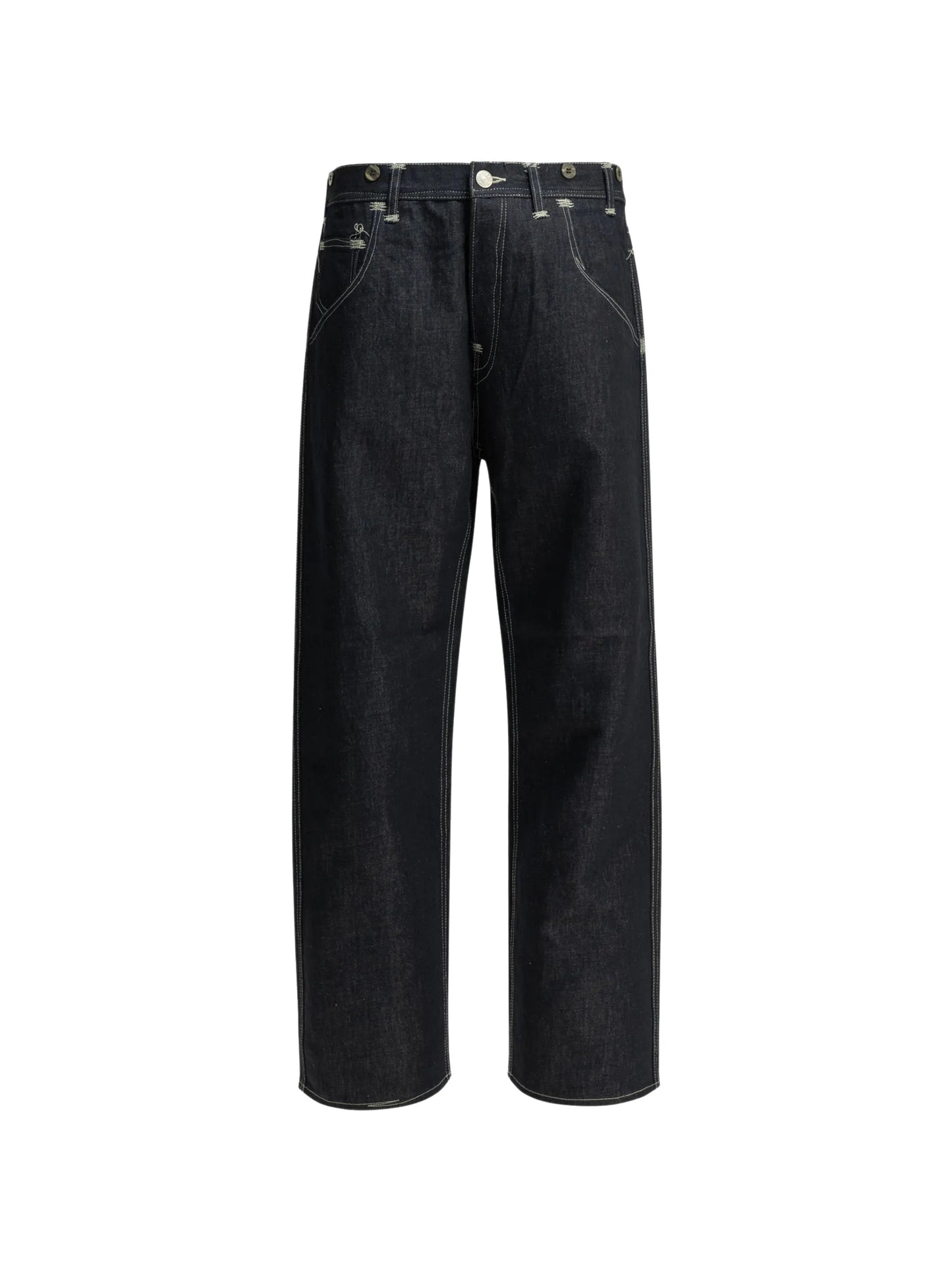 Junya Watanabe MAN Contrast-stitch Jeans WQP210S261INDIGO Vue 1