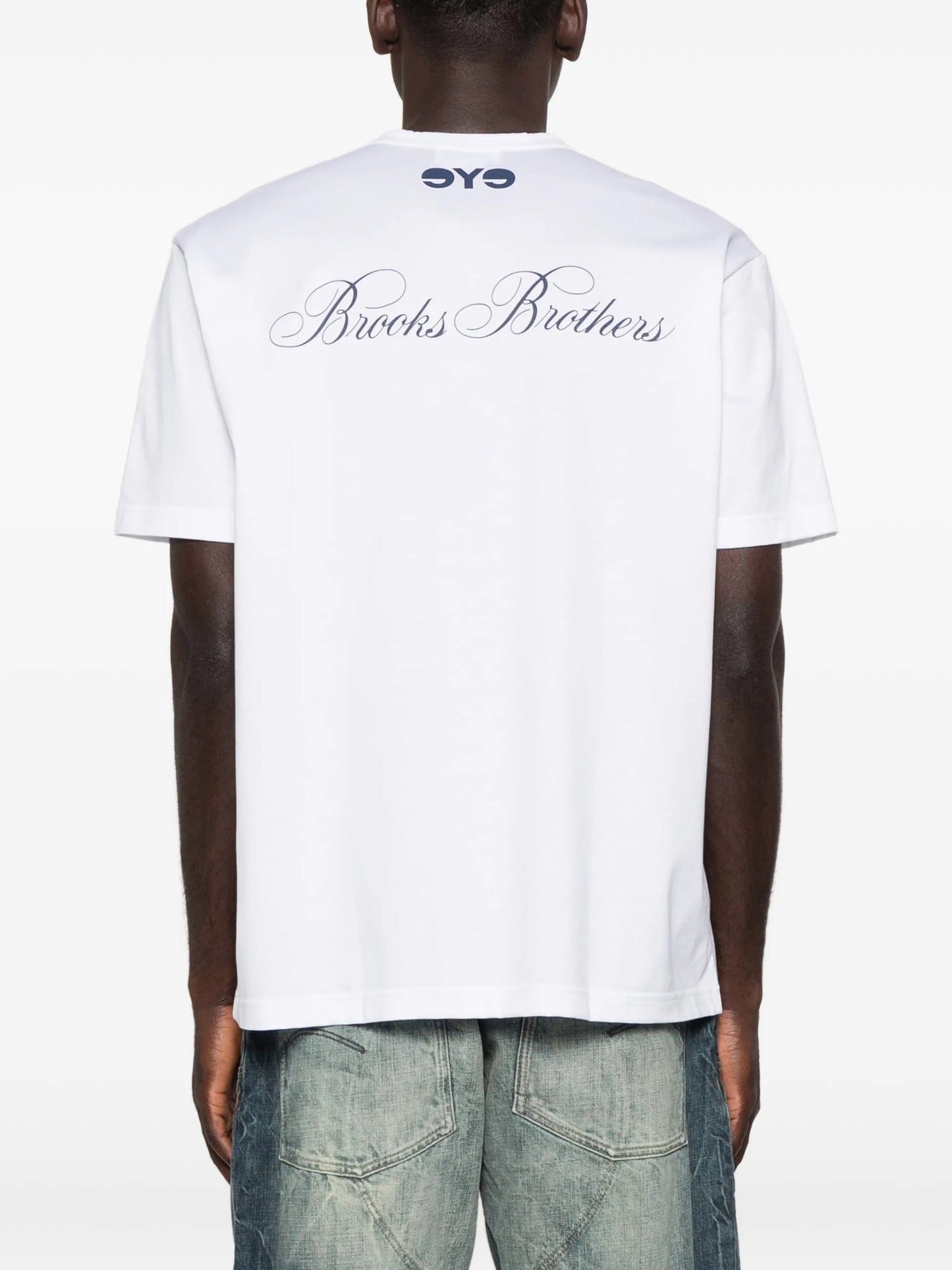 Junya Watanabe MAN Brooks Brothers Logo-print T-shirt WQT906 Vue 4