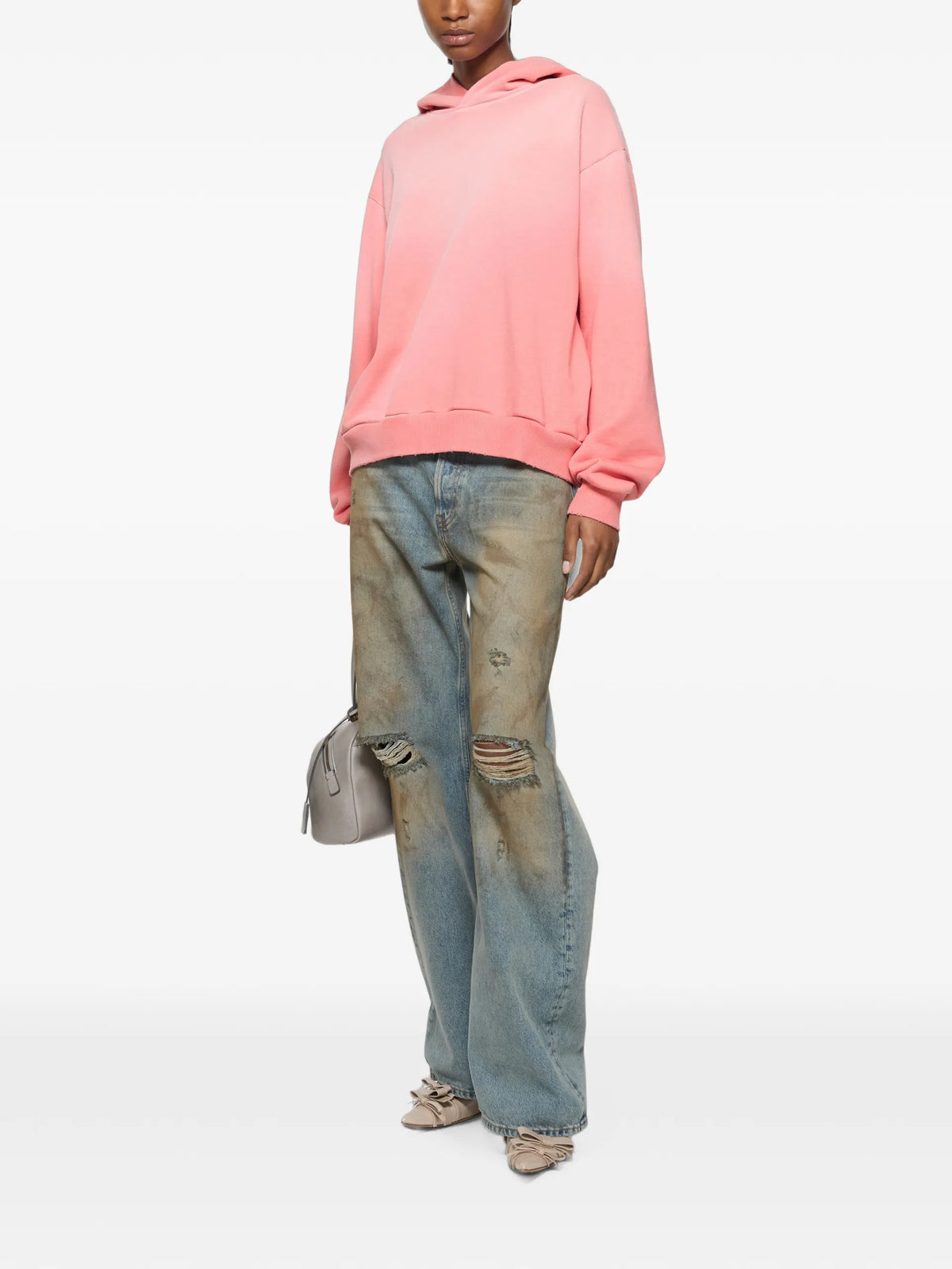 Acne Studios logo-print hoodie coloris Pink - vue 2