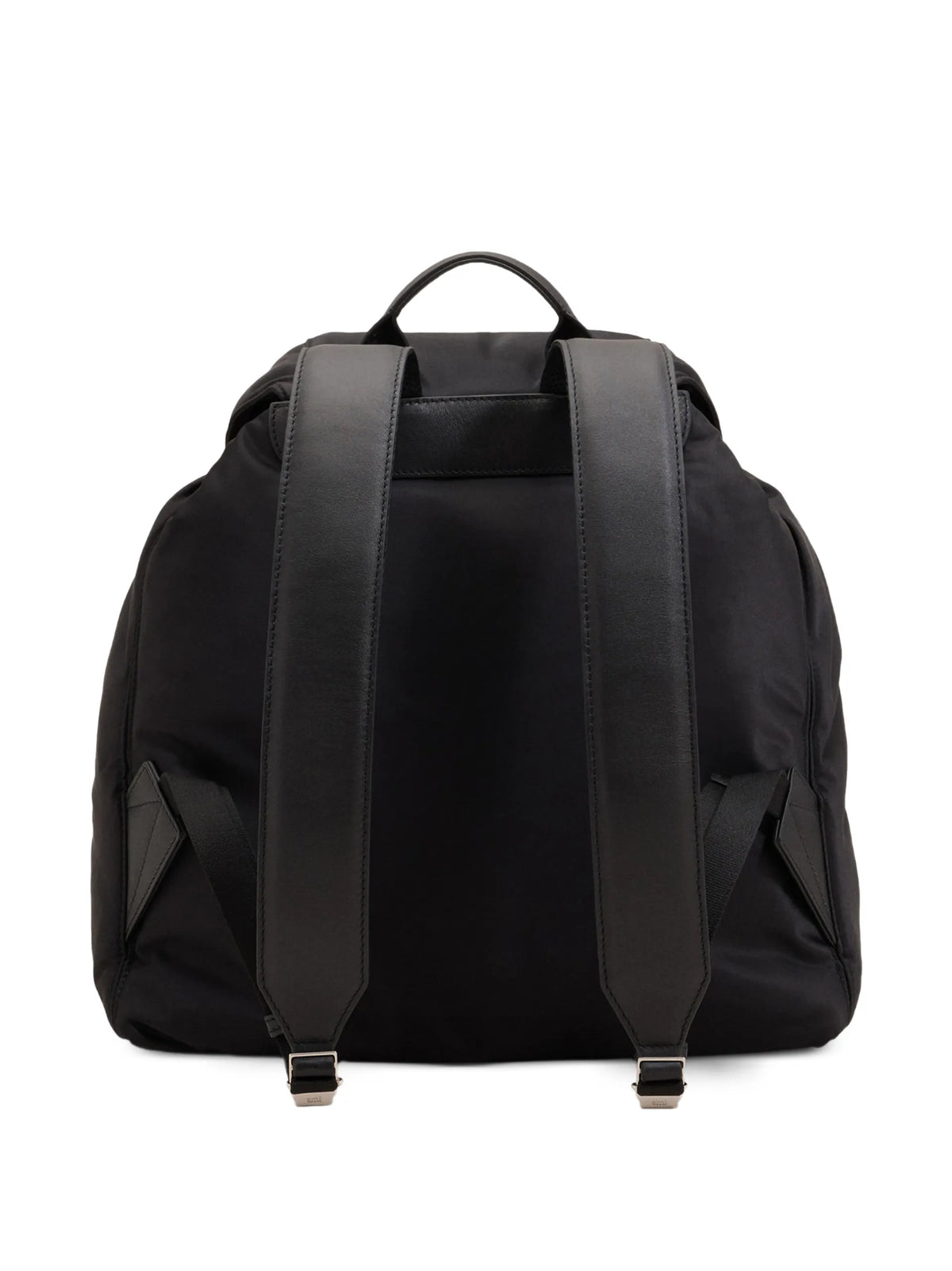 AMI Paris nylon Marcel flap backpack coloris Black - vue 4