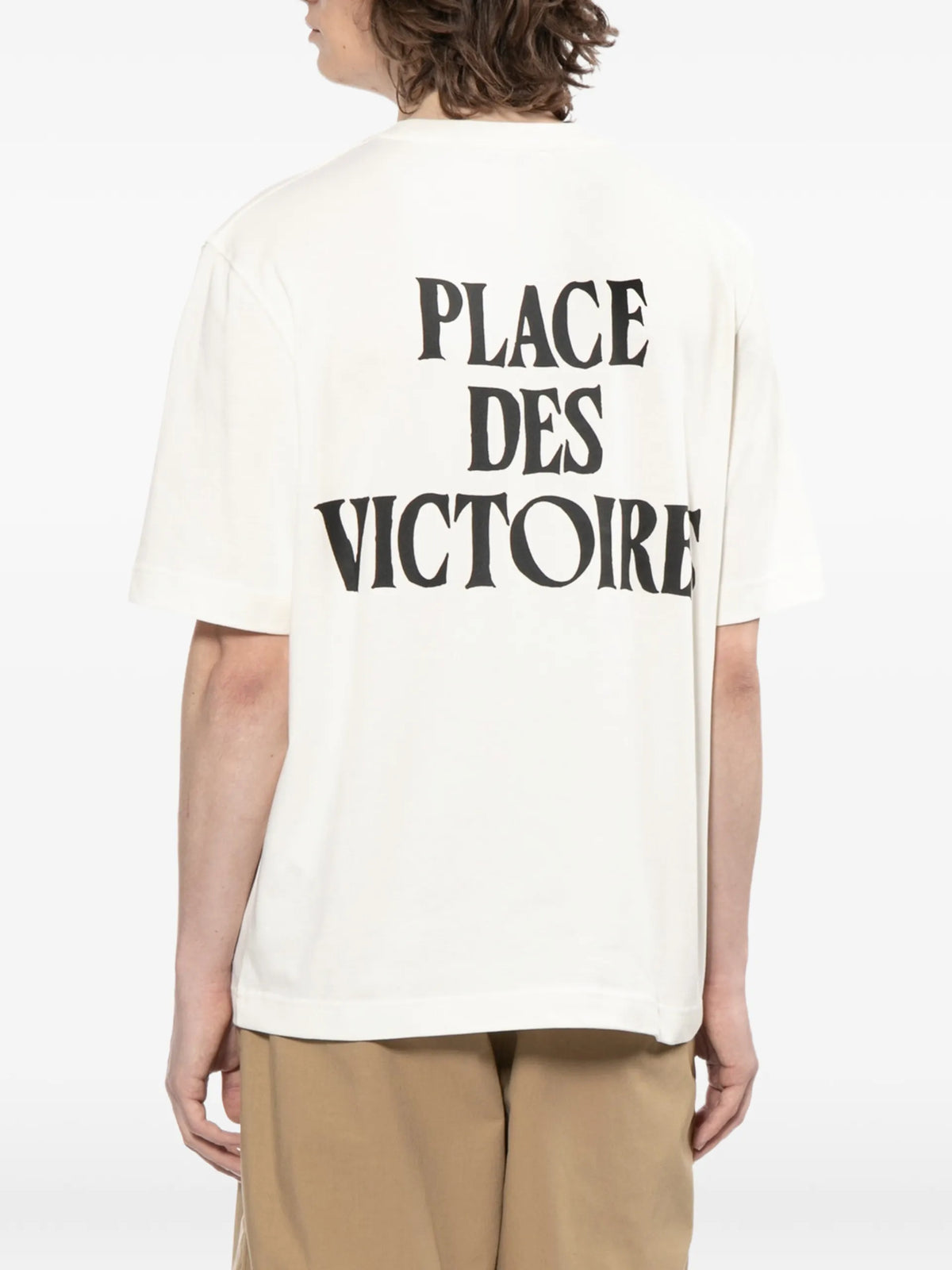 AMI Paris white cotton Place Des Victoires print T-shirt coloris Neutrals - vue 4