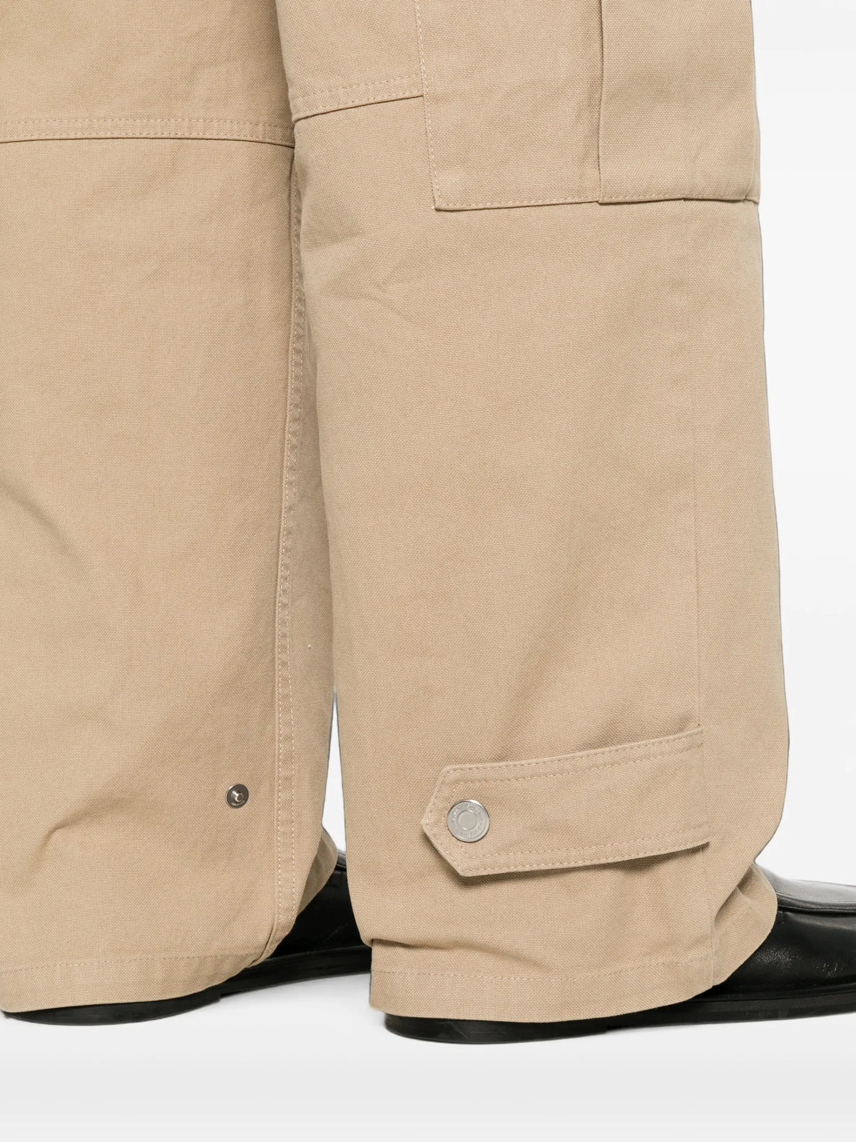 AMI Paris panelled straigh-leg cargo pants coloris Neutrals - vue 5