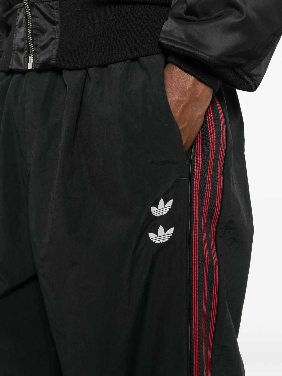 Willy Chavarria logo-embroidered side-stripe track pants coloris Black - vue 5