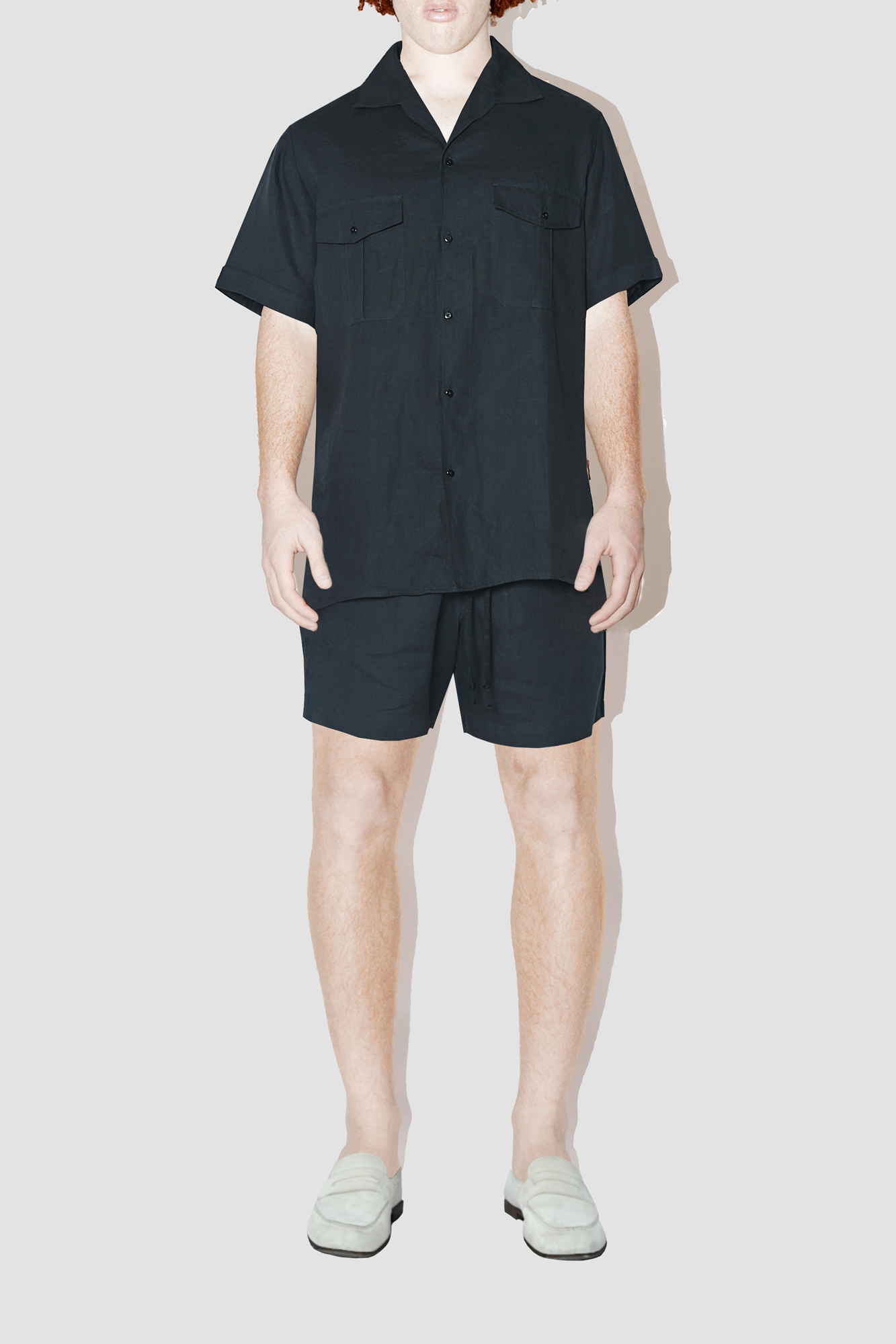 TerraLinen Black Classic Shirt